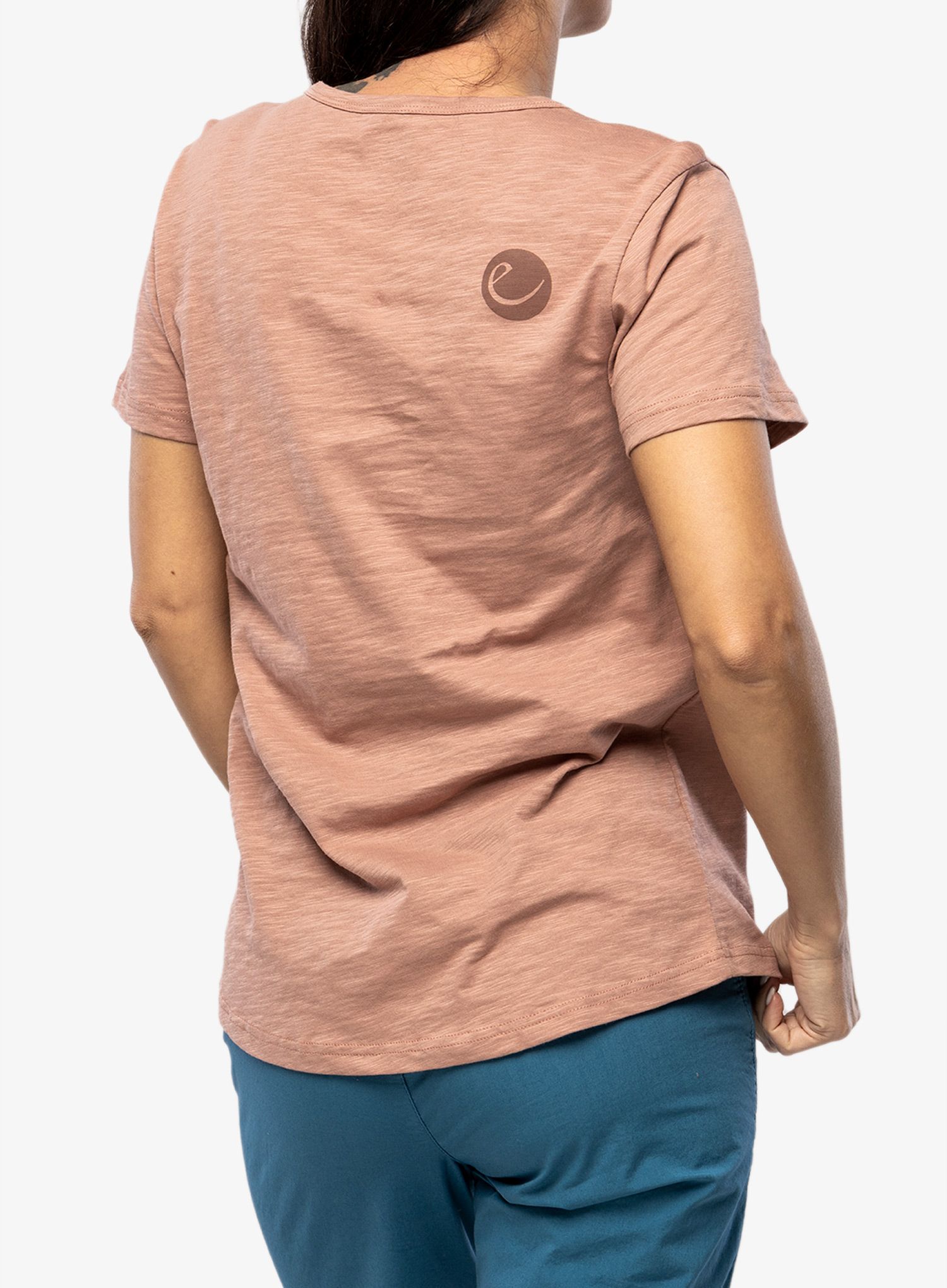 Ženska bombažna majica Edelrid Highball Wo T-Shirt V - mineral