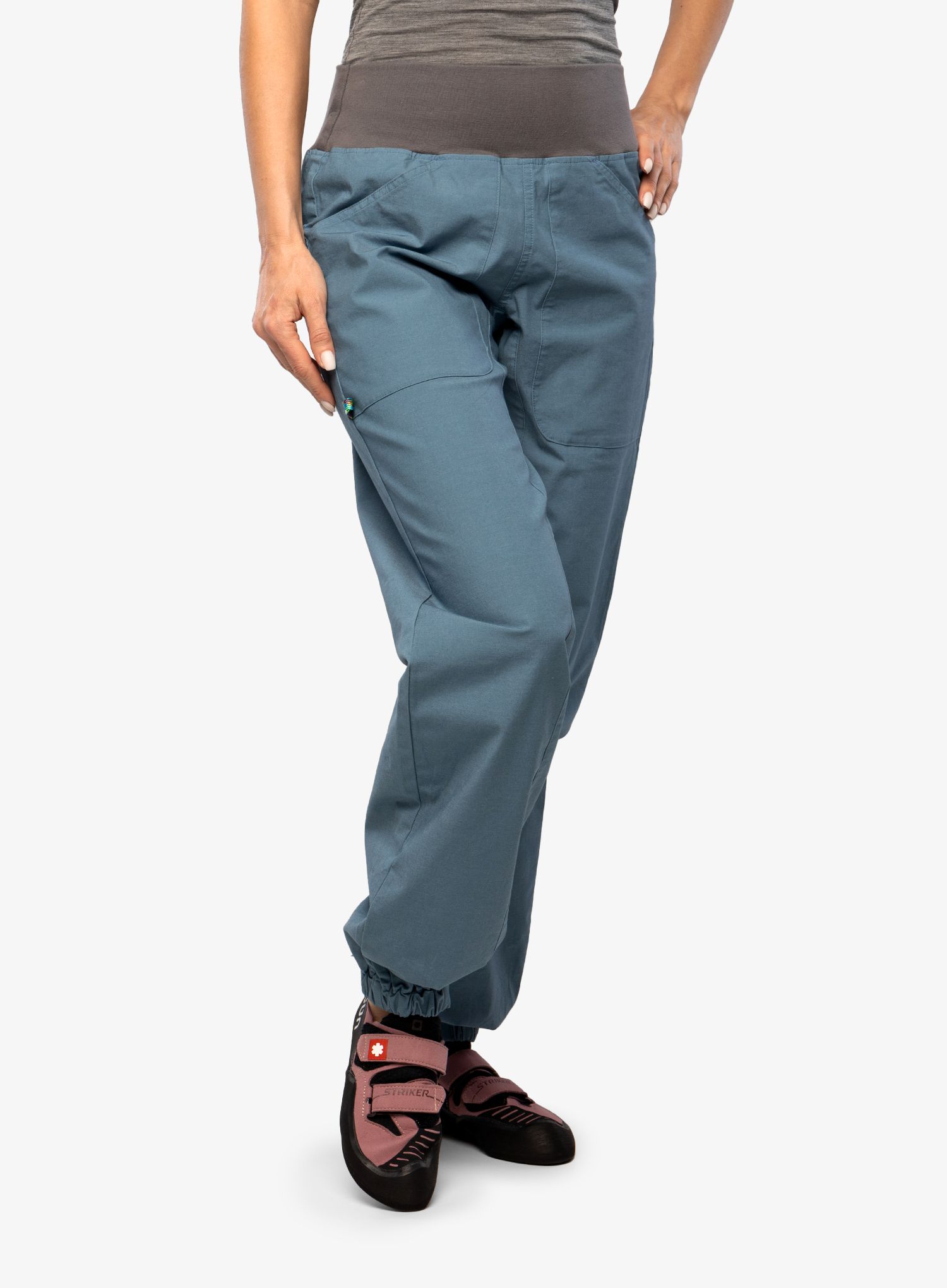 Ženske plezalne hlače Edelrid Wo Sansara Pants III - bluegrey