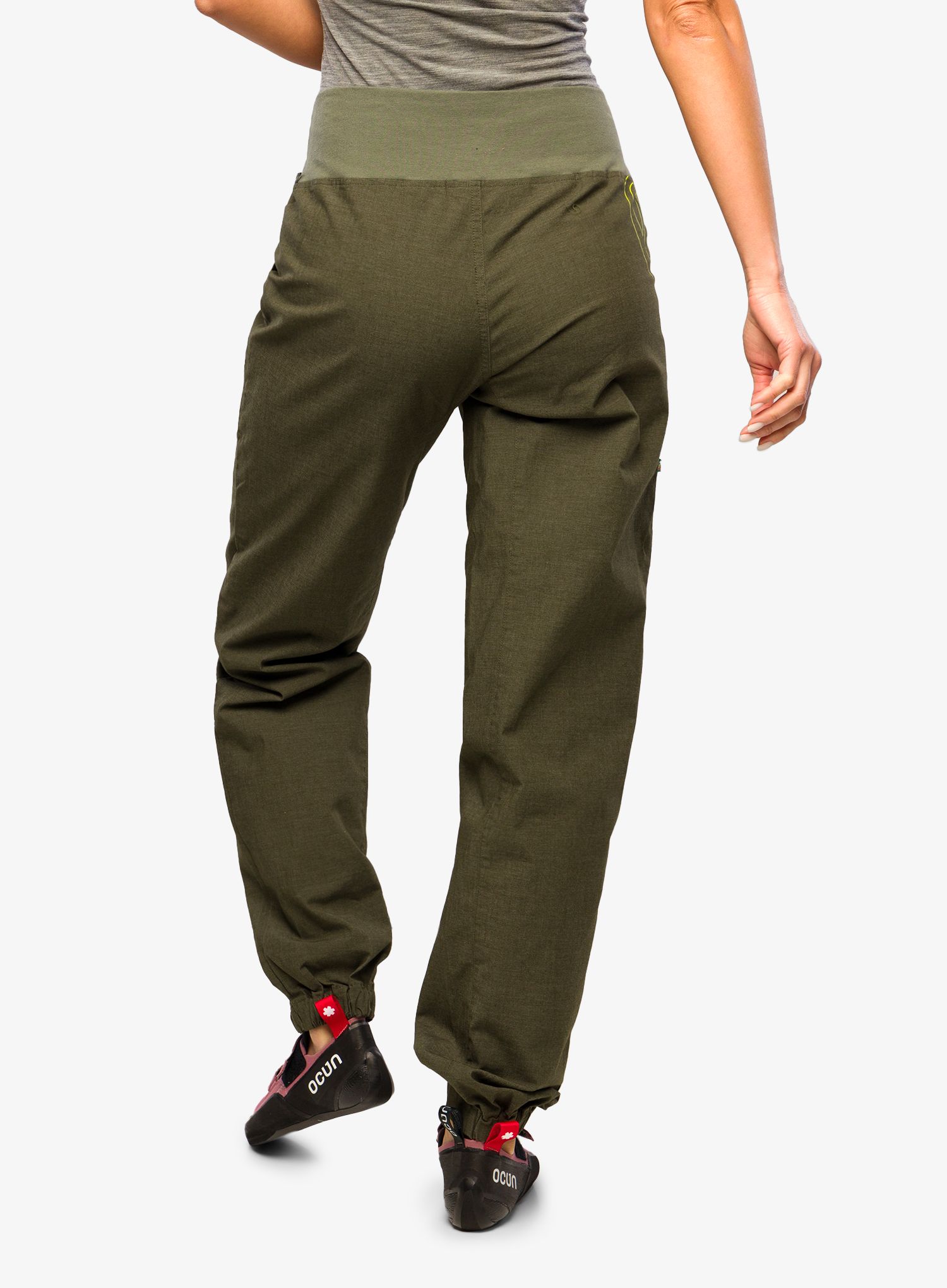 Ženske plezalne hlače Edelrid Wo Sansara Pants III - oil