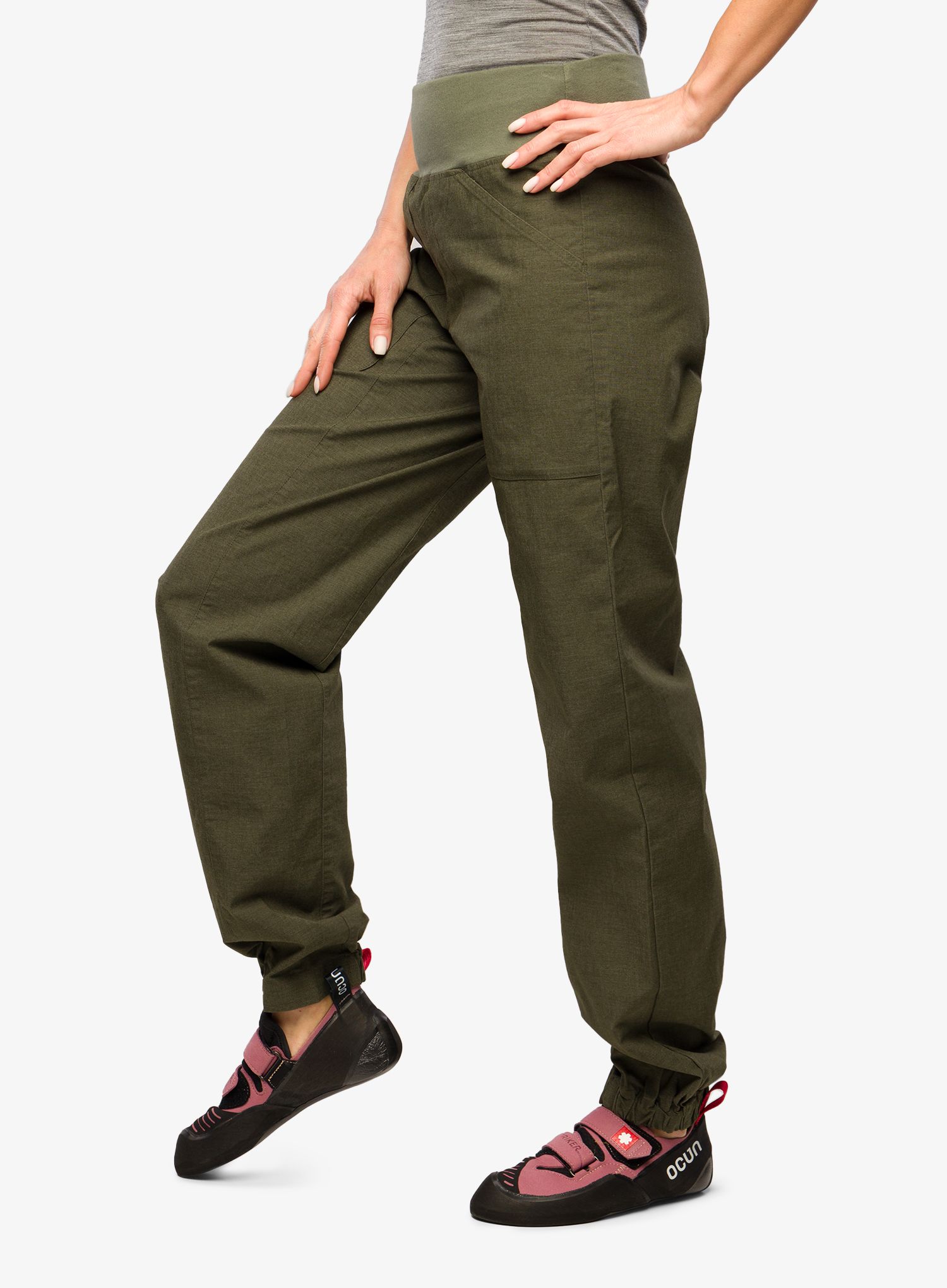 Ženske plezalne hlače Edelrid Wo Sansara Pants III - oil