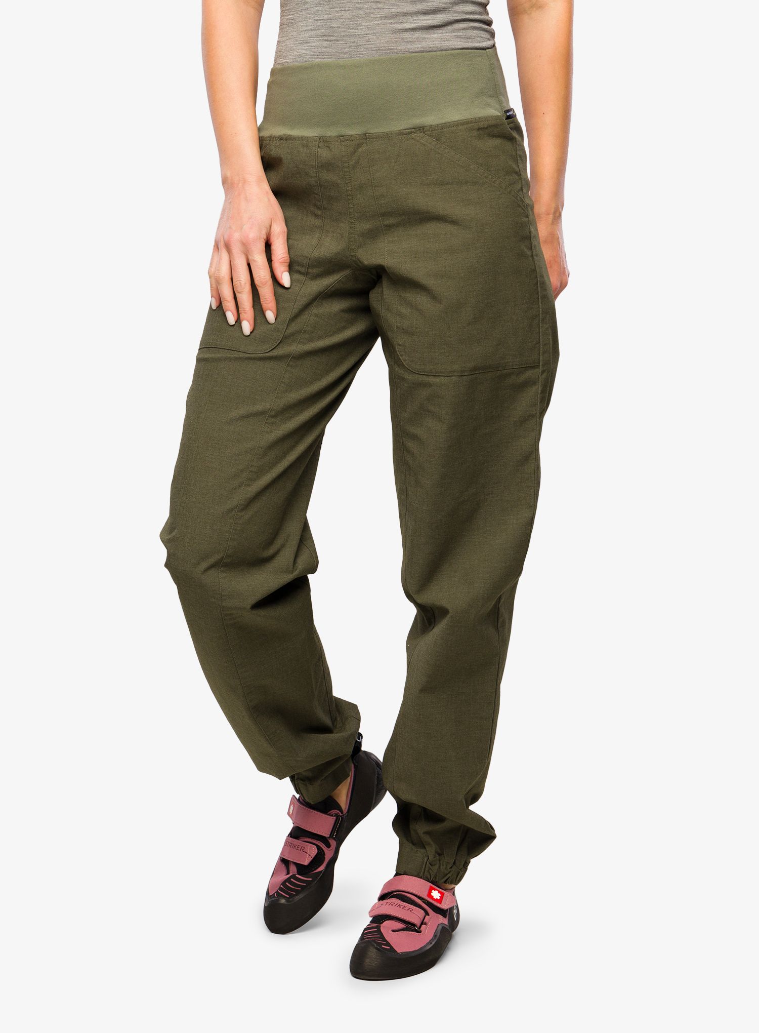 Ženske plezalne hlače Edelrid Wo Sansara Pants III - oil