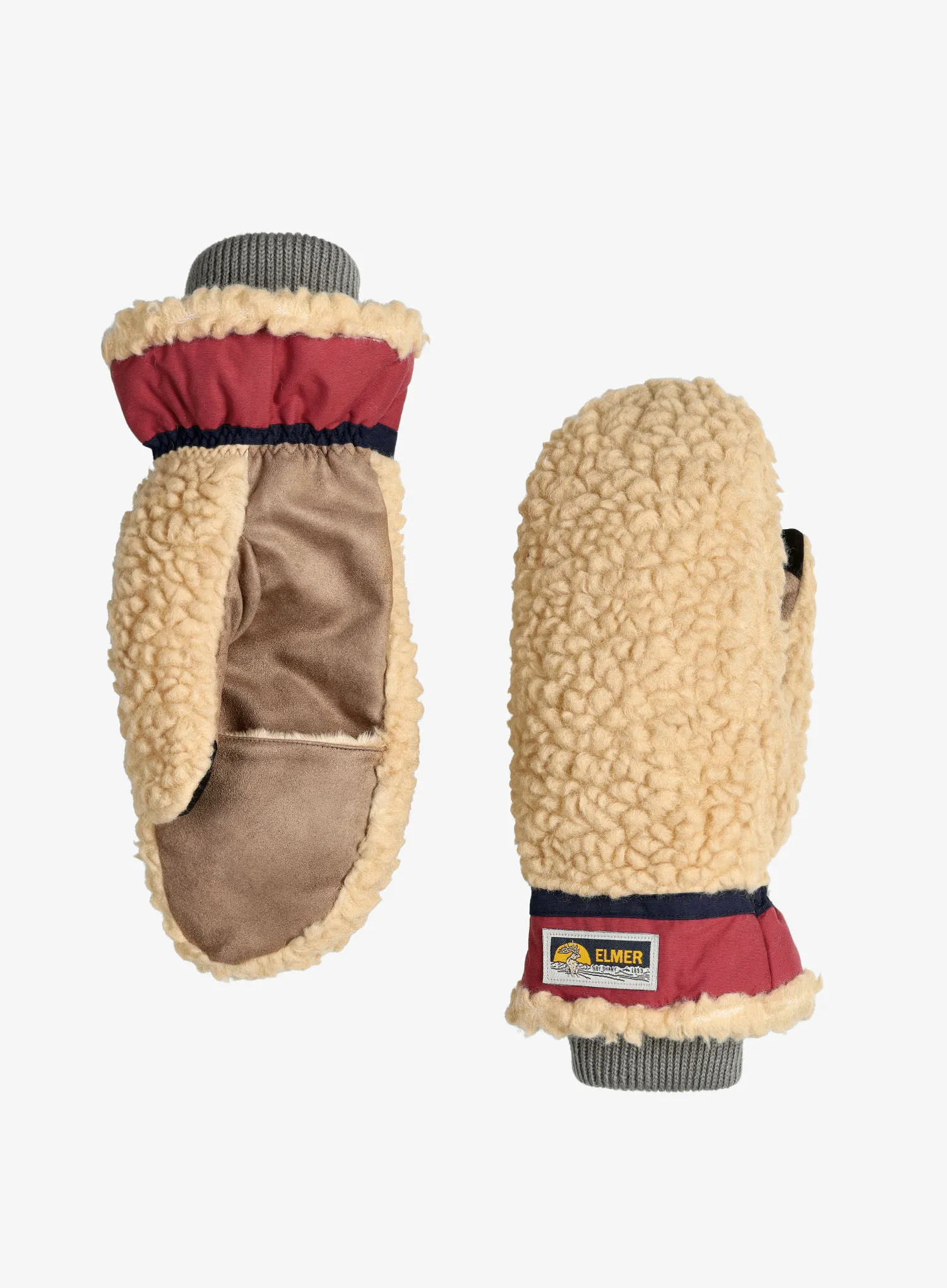 Volnene rokavice Elmer EM354 Teddy Mitten - beige/wine