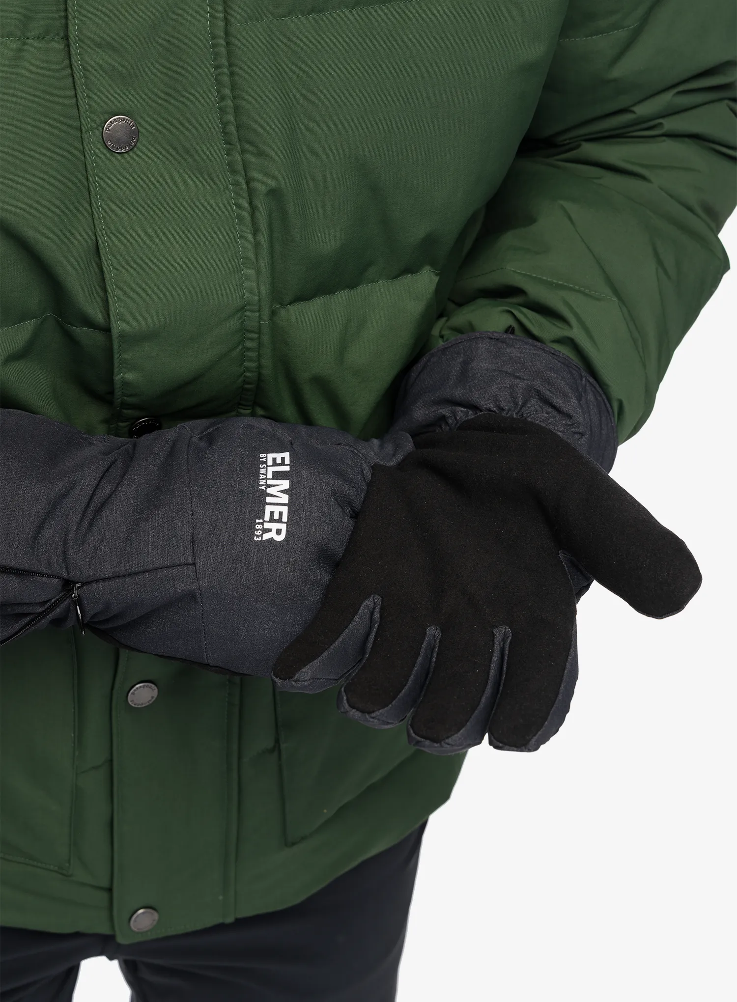 Rokavice Elmer EM511 Wide Open Zipper Cuff - charcoal