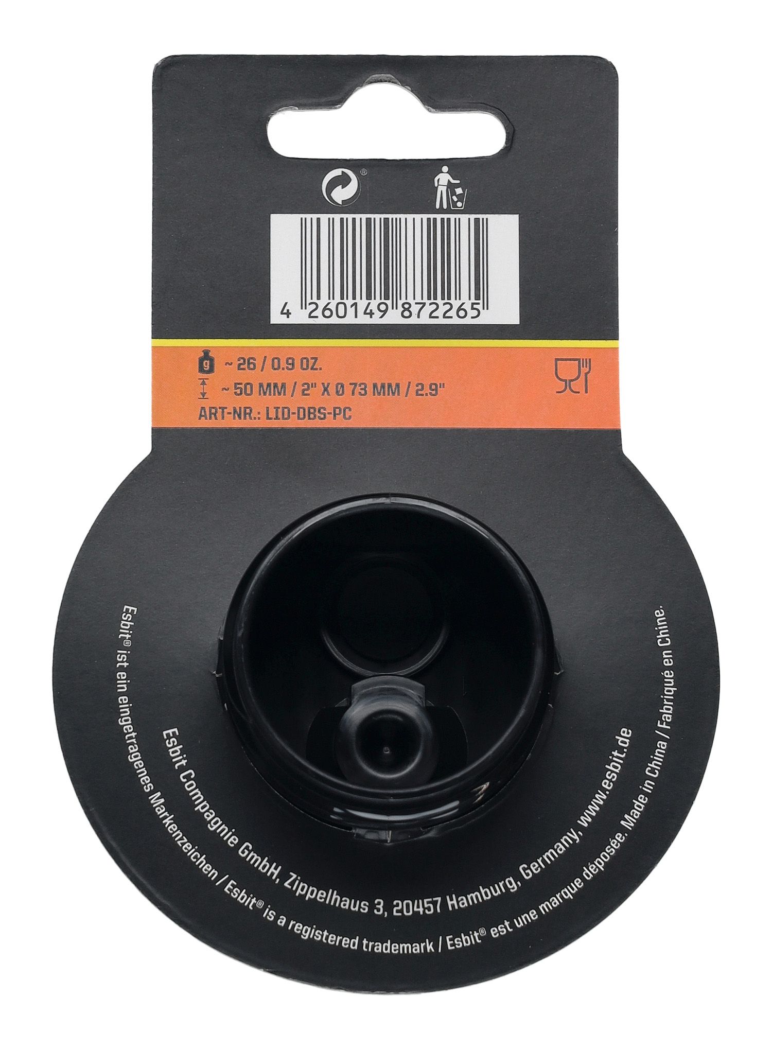 Zamašek Esbit Pictor Lid - black