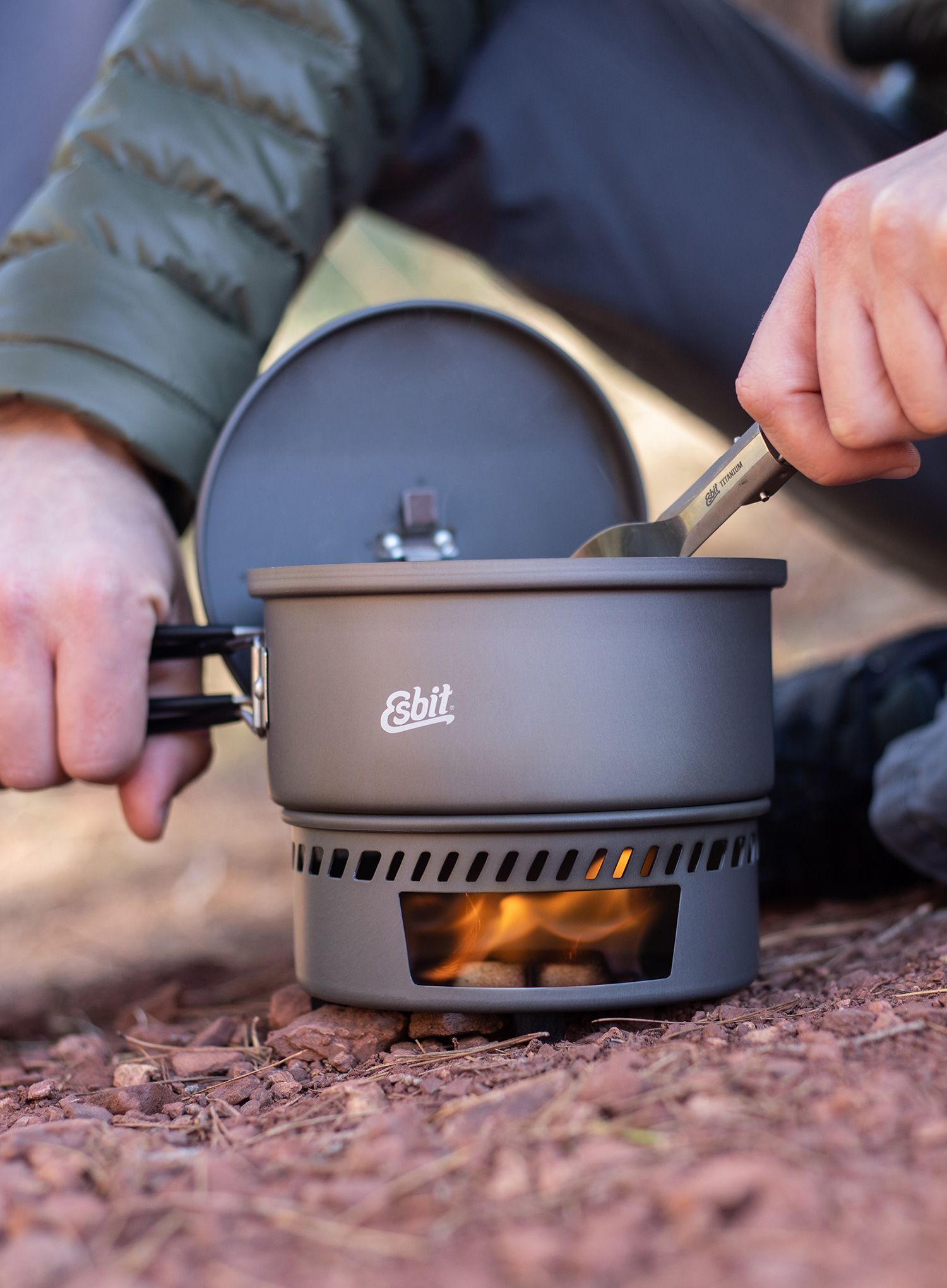 Komplet Esbit Solid Fuel Cookset 1000 - grey