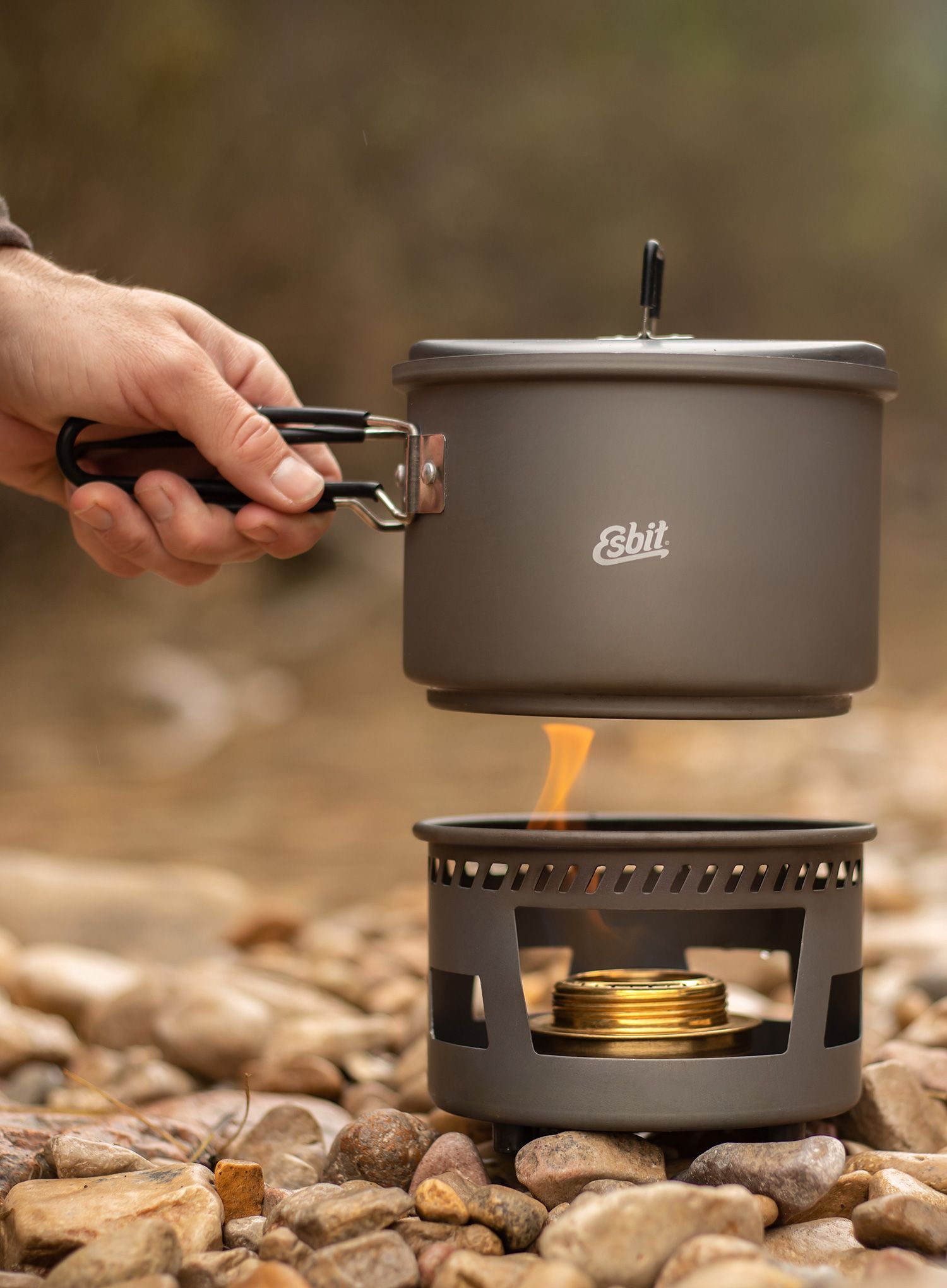 Pohodniški komplet Esbit Cookset with Alcohol Burner 1500 ml