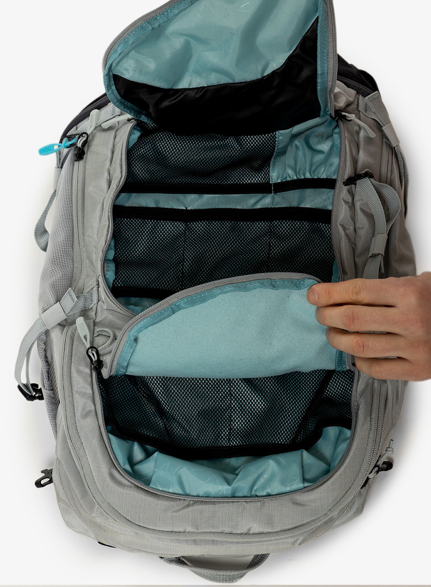 Kolesarski nahrbtnik Evoc Explorer Pro 30 - silver/carbon grey