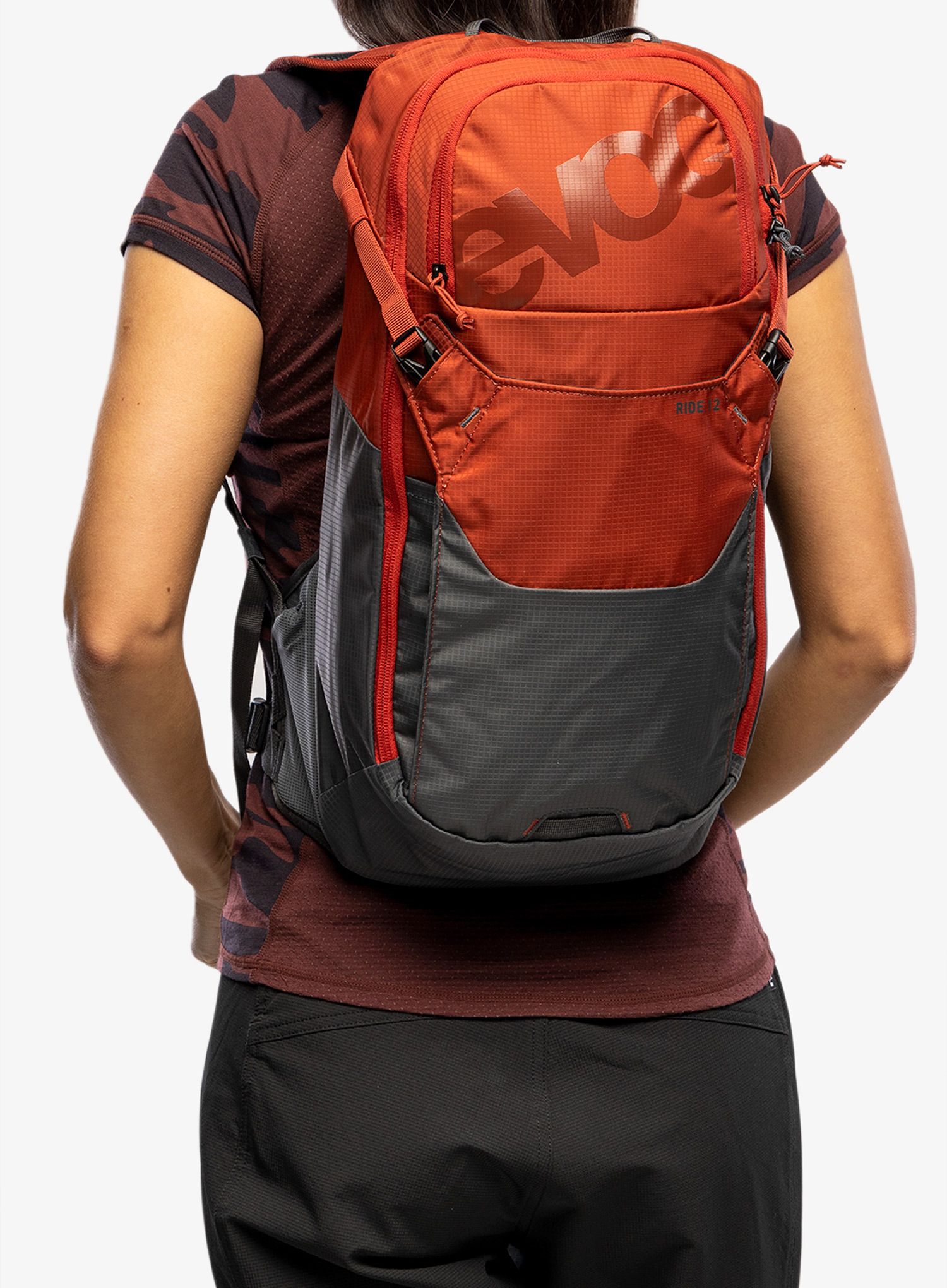 Nahrbtnik za kolesarjenje Evoc Ride 12 - chili red/carbon grey