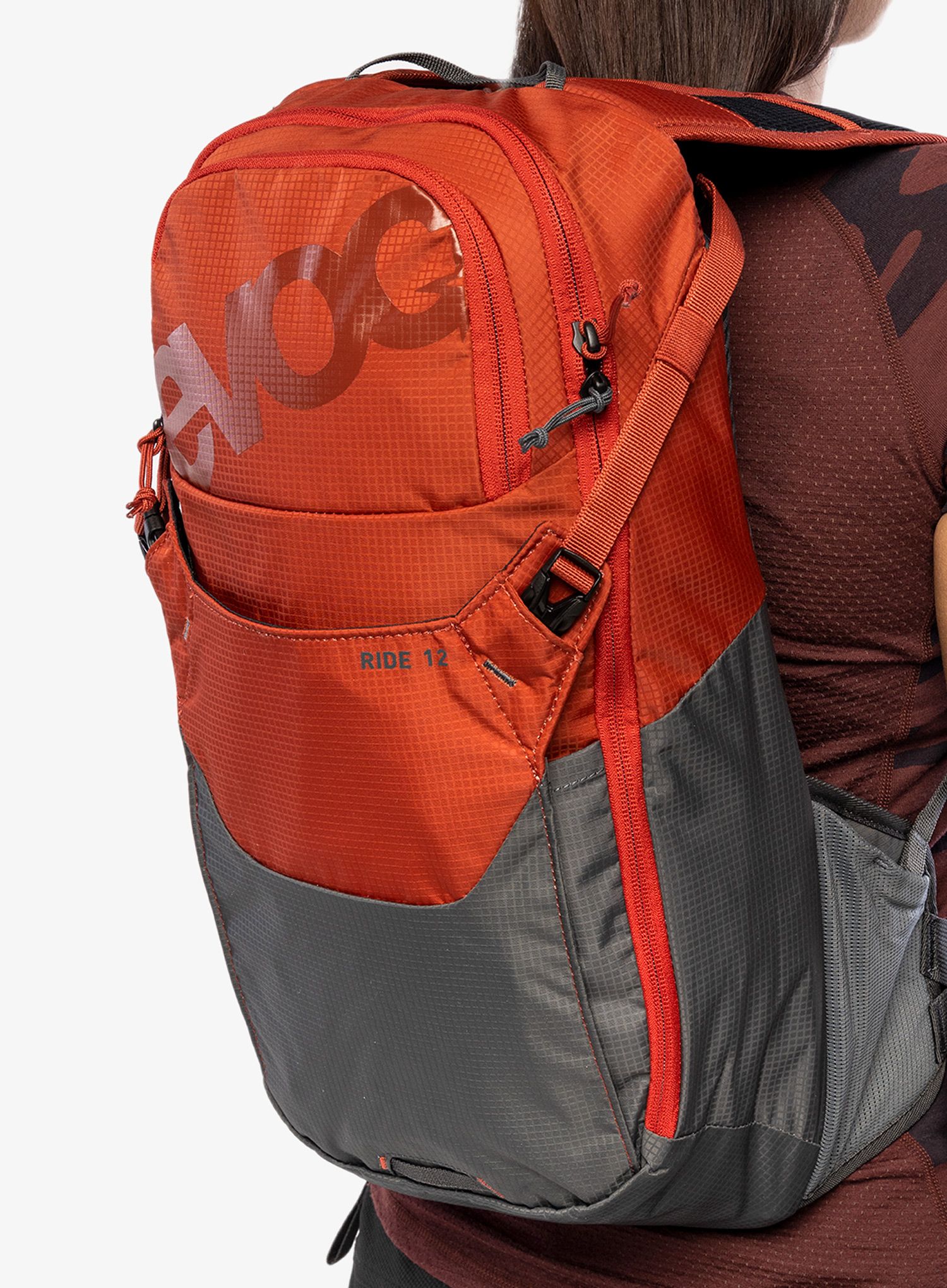 Nahrbtnik za kolesarjenje Evoc Ride 12 - chili red/carbon grey
