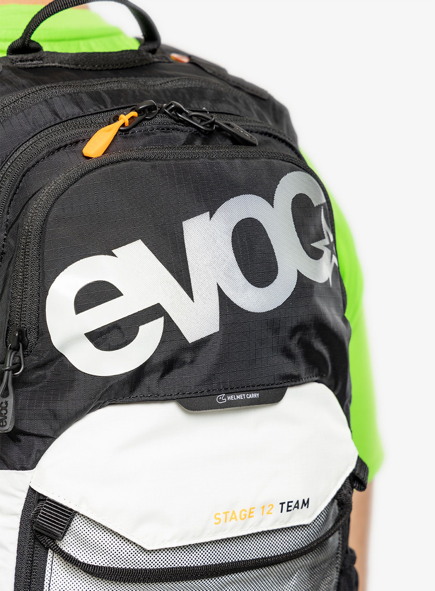 Kolesarski nahrbtnik Evoc Stage 12 - black/white/neon orange