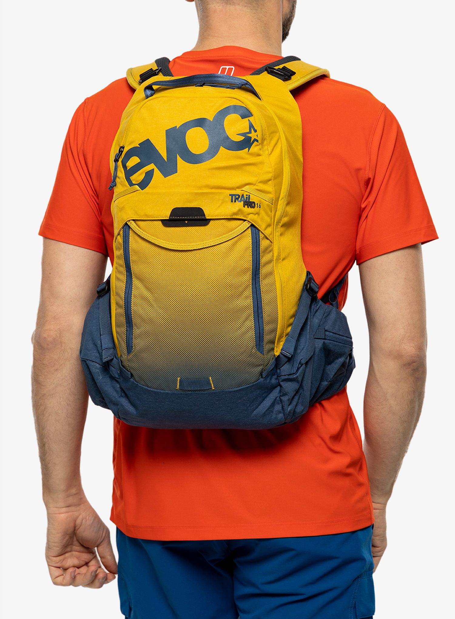 MTB nahrbtnik Evoc Trail Pro 16 - curry/denim