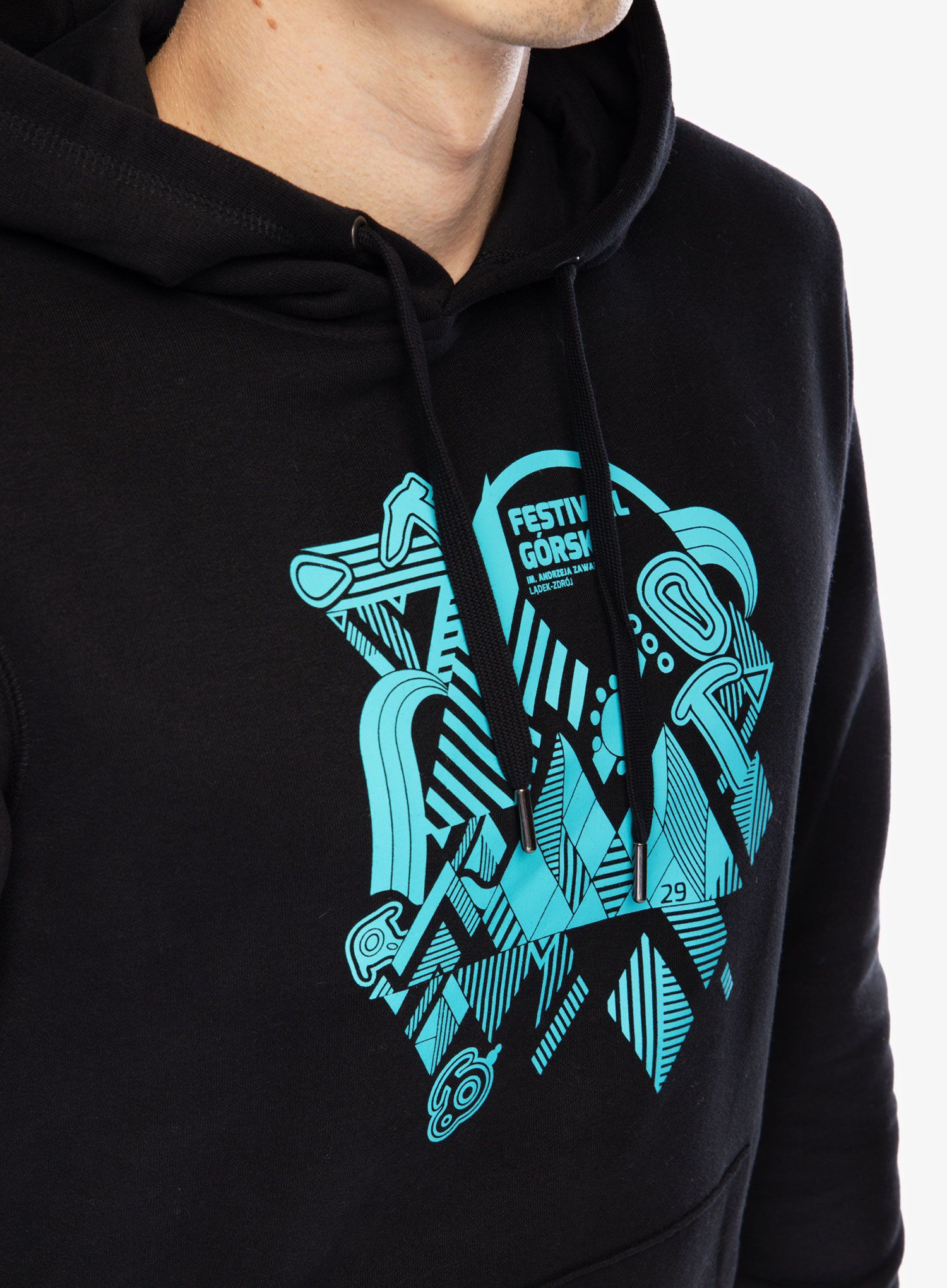 Jopica s kapuco .29 Festiwal Górski 2024 Lądek-Zdrój - black/turquoise