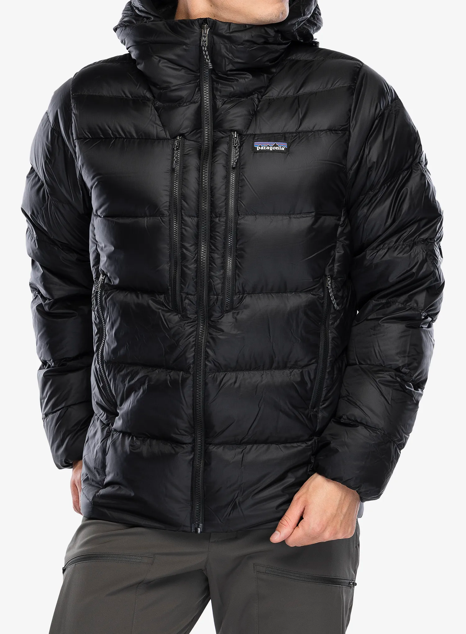 Moška jakna Patagonia Fitz Roy Down Hoody - black