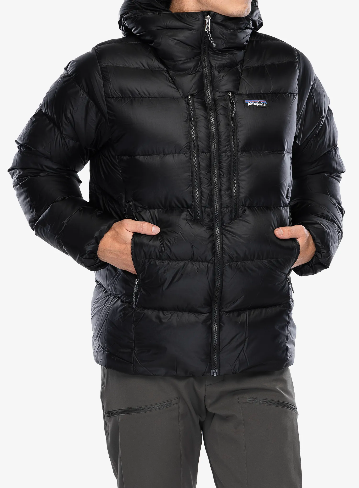 Moška jakna Patagonia Fitz Roy Down Hoody - black