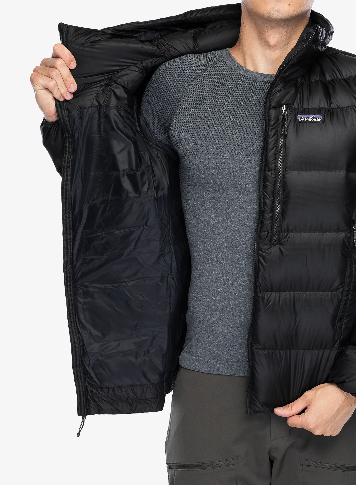 Moška jakna Patagonia Fitz Roy Down Hoody - black