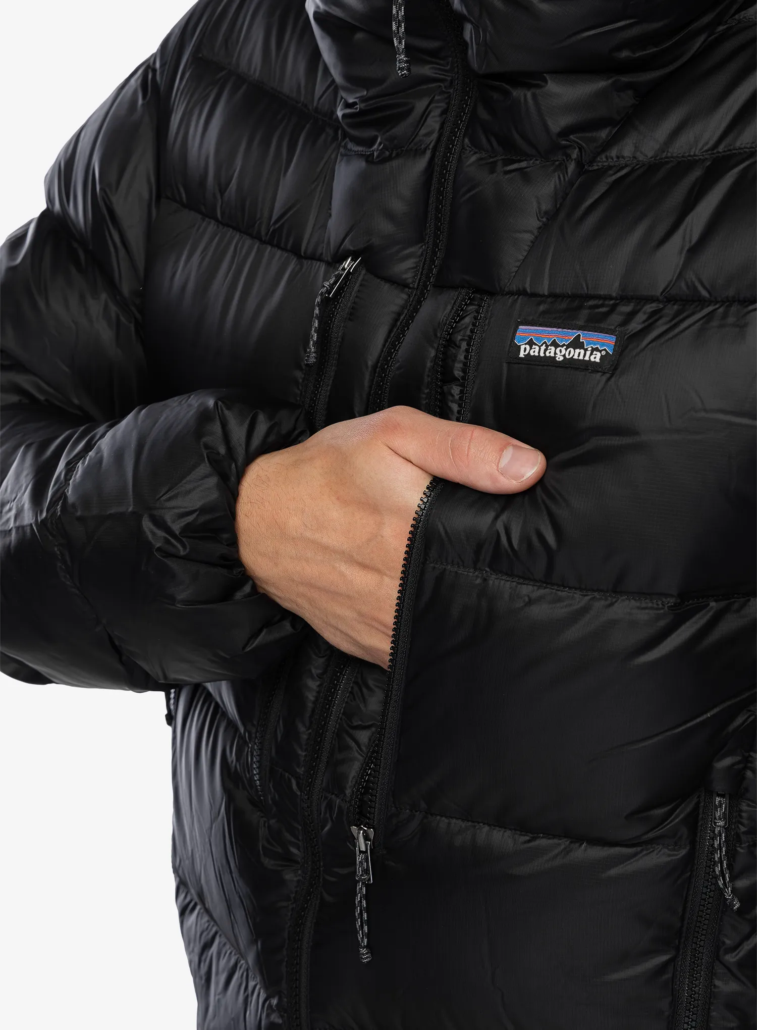 Moška jakna Patagonia Fitz Roy Down Hoody - black