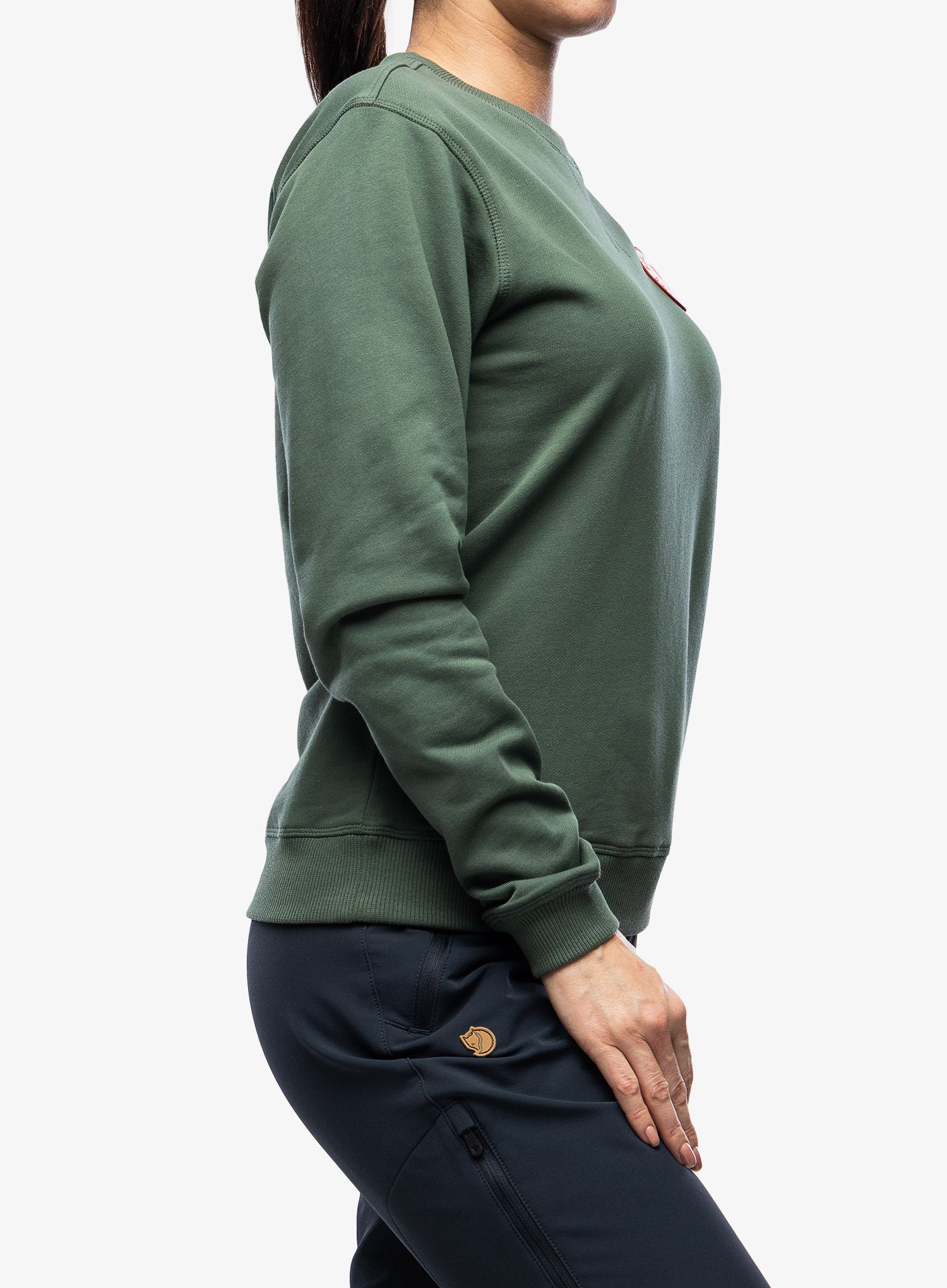 Ženska jopica Fjallraven 1960 Logo Badge Sweater W - deep patina