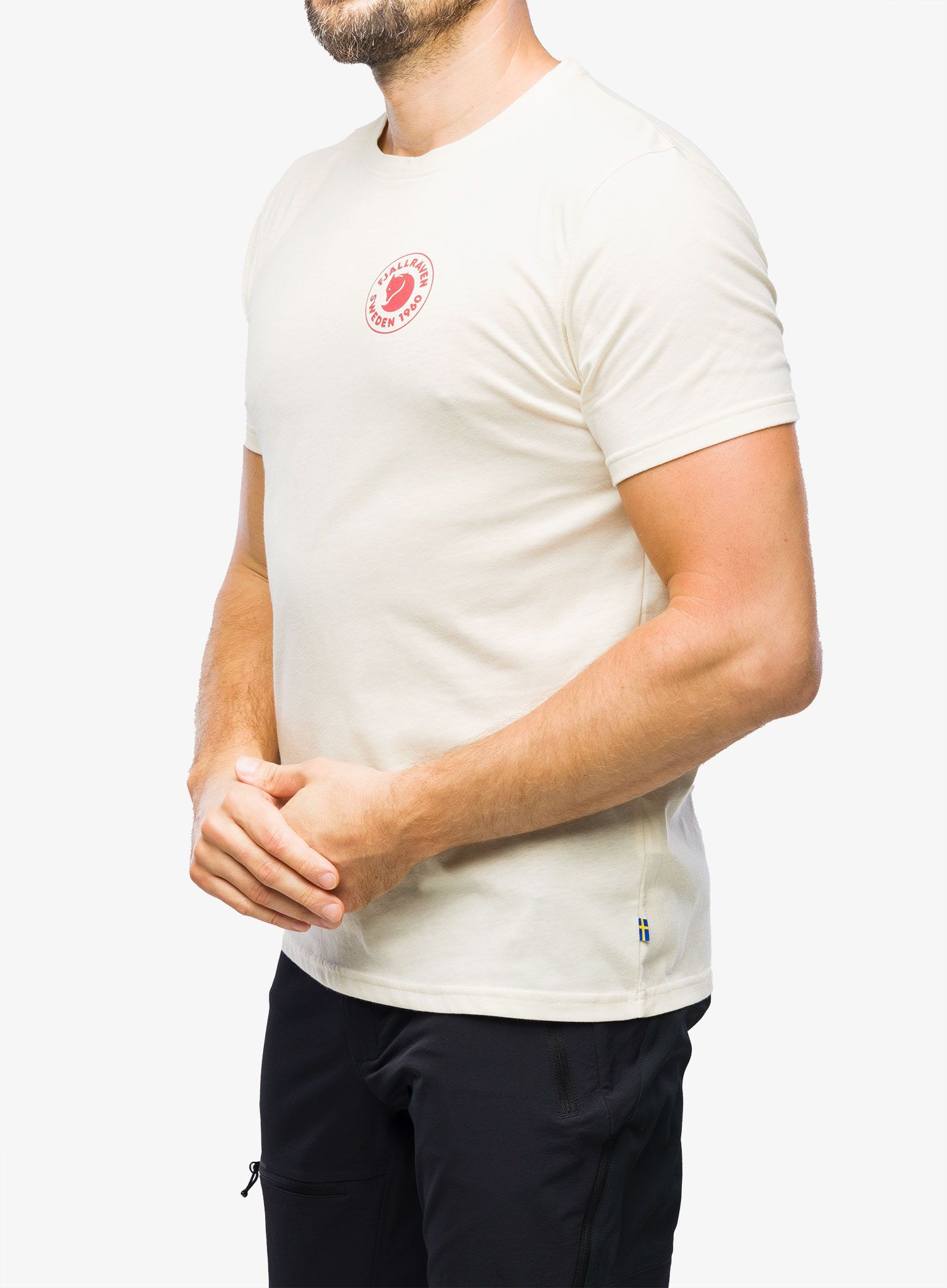 Bombažna majica Fjallraven 1960 Logo T-Shirt - chalk white