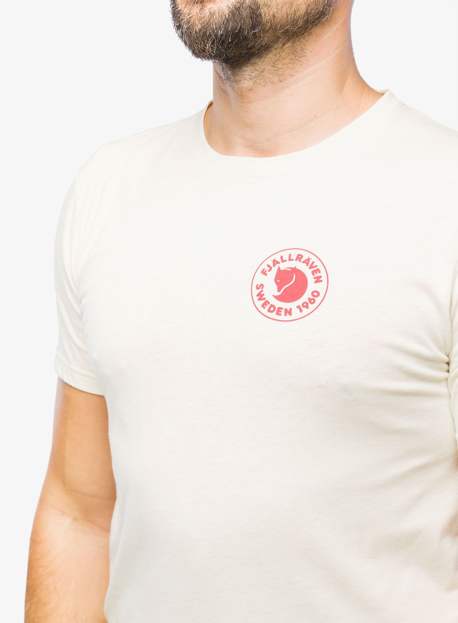 Bombažna majica Fjallraven 1960 Logo T-Shirt - chalk white