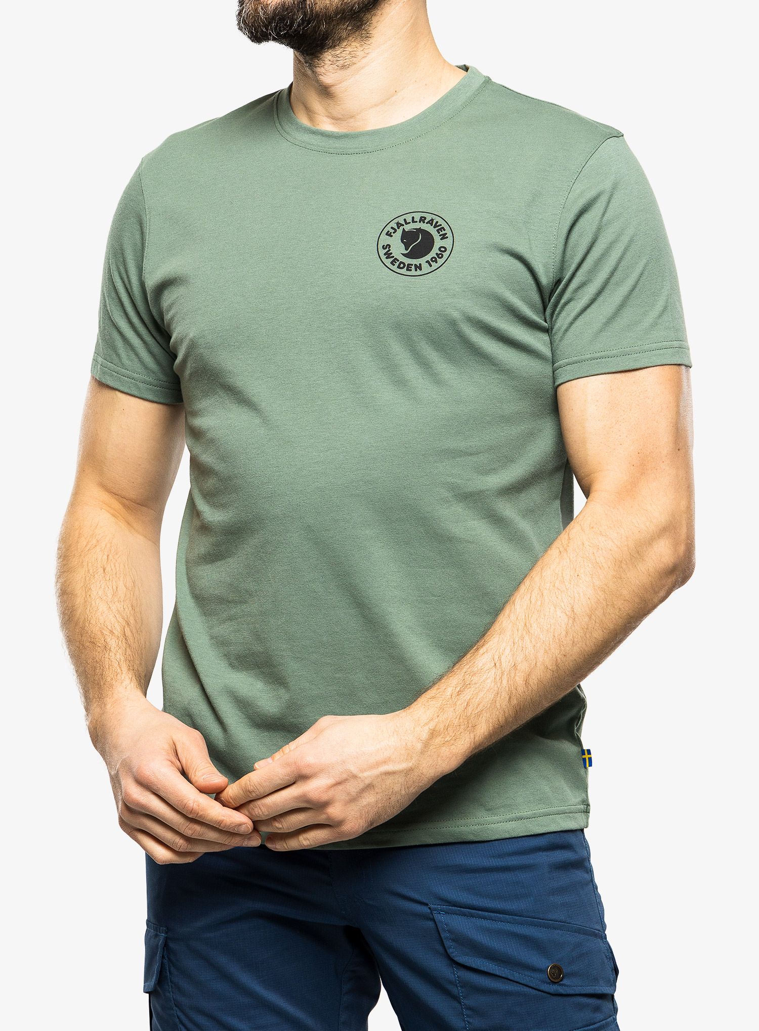 Bombažna majica Fjallraven 1960 Logo T-Shirt - patina green