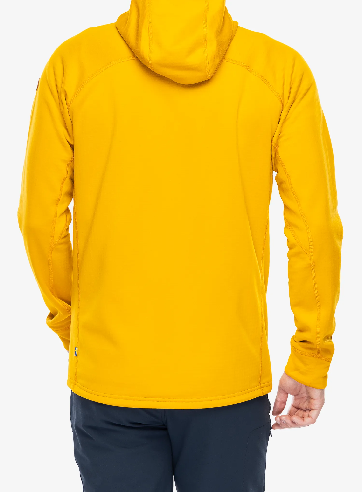 Flis Fjallraven Abisko Grid Fleece Hoodie - mustard yellow
