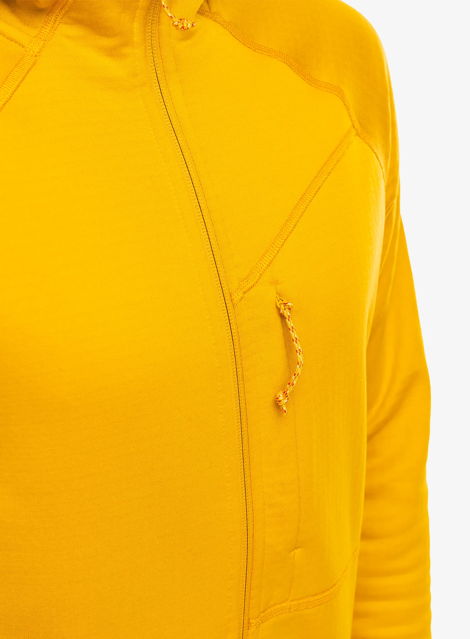 Flis Fjallraven Abisko Grid Fleece Hoodie - mustard yellow