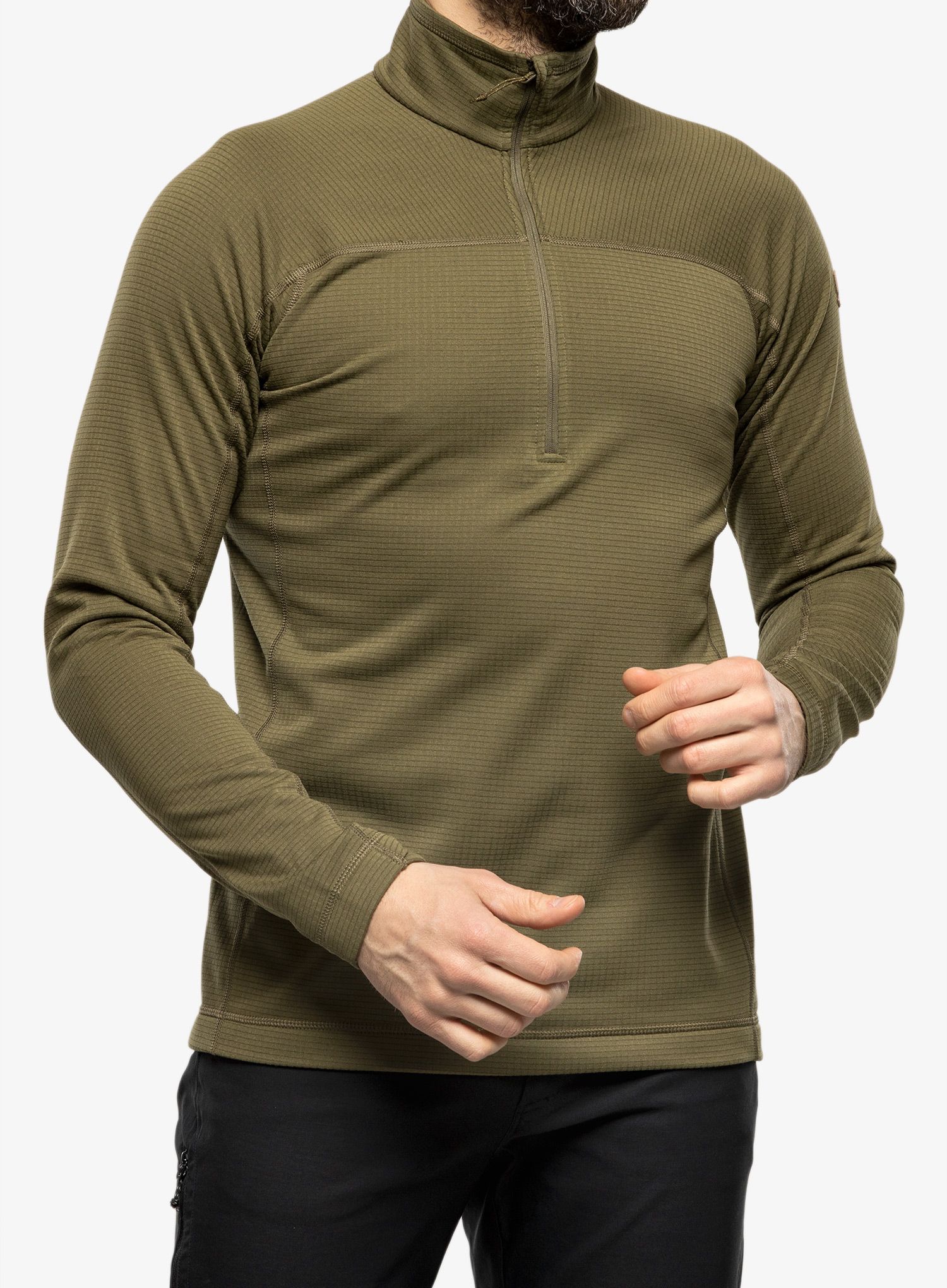 Flis Fjallraven Abisko Lite Fleece Half Zip - green