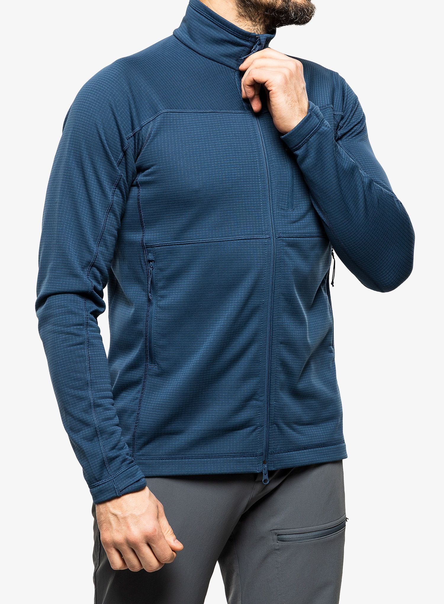 Jopica na zadrgo Fjallraven Abisko Lite Fleece Jacket - indigo blue
