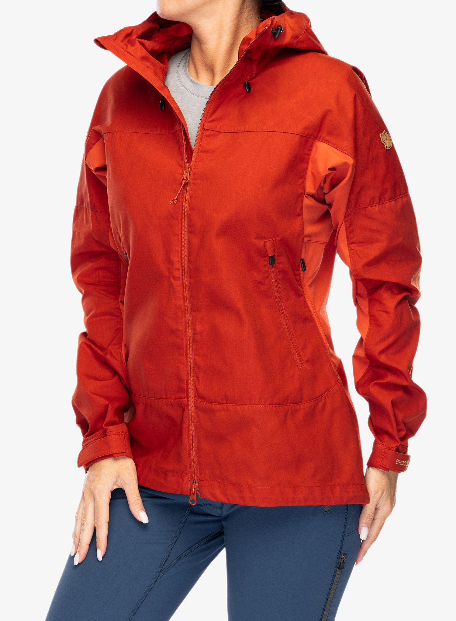 Ženska jakna Fjallraven Abisko Lite Trekking Jacket - cabin red/rowan red