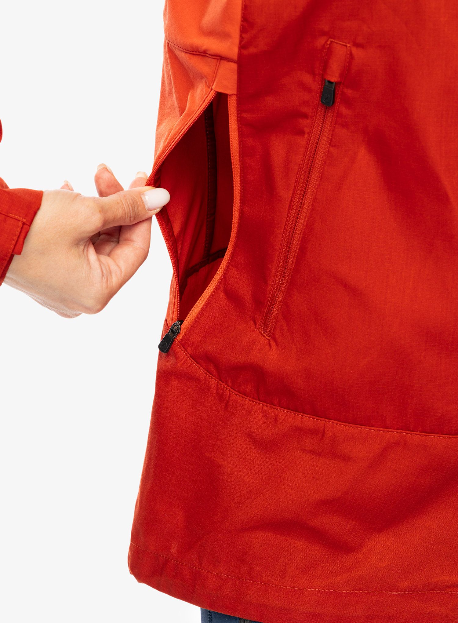 Ženska jakna Fjallraven Abisko Lite Trekking Jacket - cabin red/rowan red