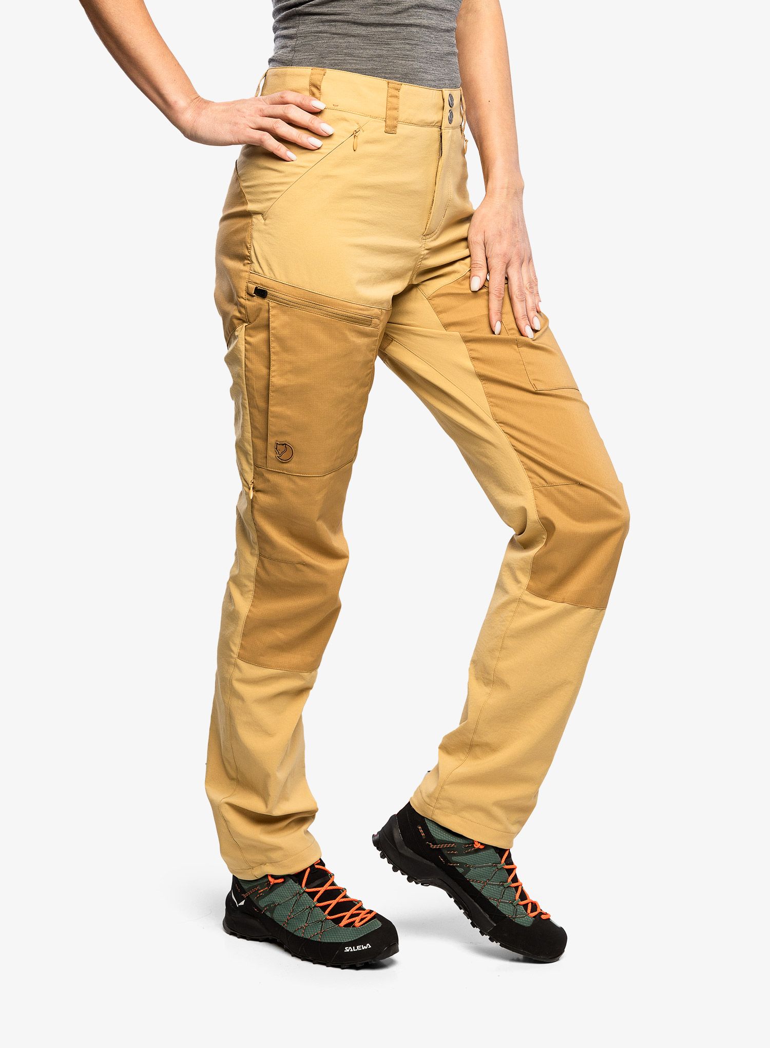Ženske hlače Fjallraven Abisko Midsummer Trousers Reg - dune beige/brown