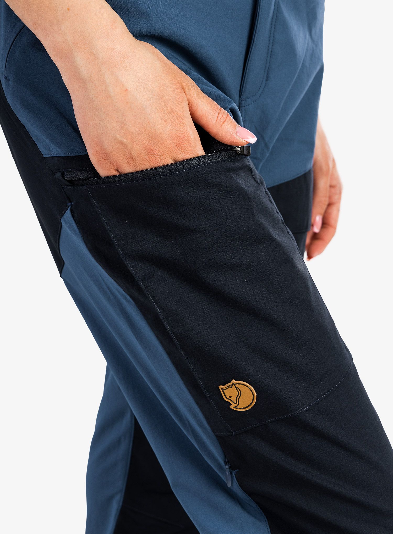 Ženske hlače Fjallraven Abisko Midsummer Trs  - indigo blue-dark navy
