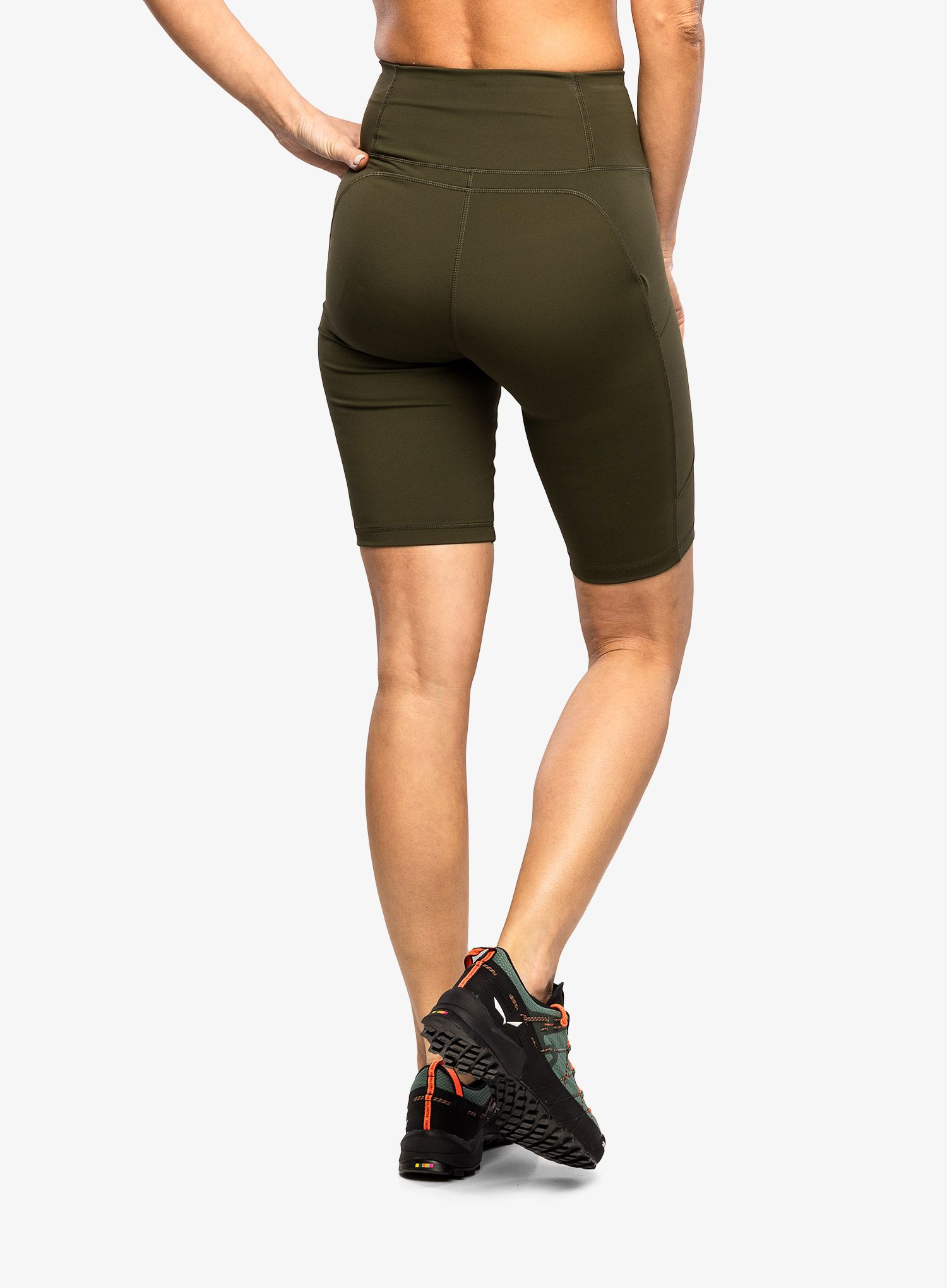 Ženske pohodniške kratke hlače Fjallraven Abisko Short Tights - deep forest