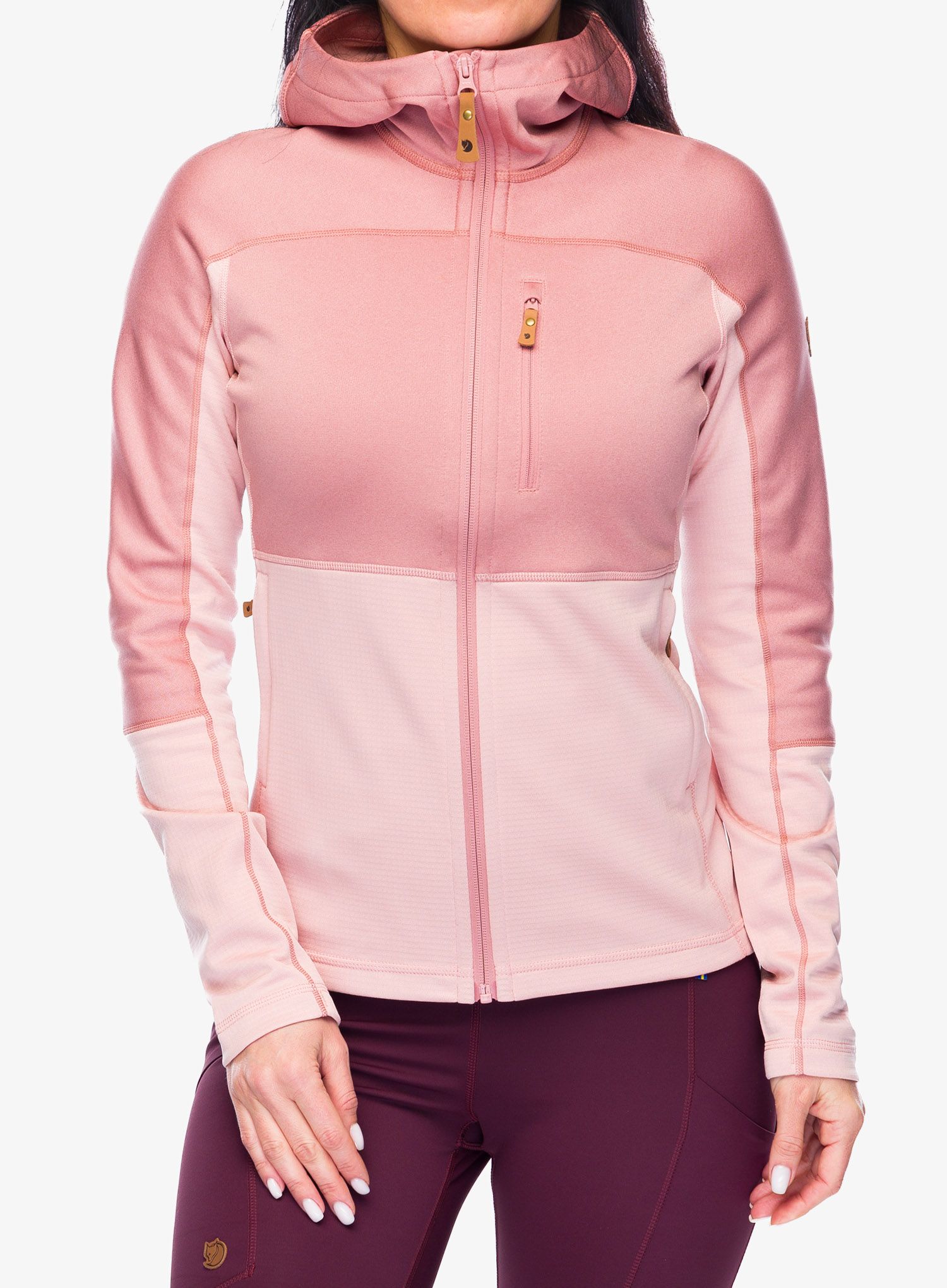 Ženska jopica Fjallraven Abisko Trail Fleece - chalk rose/dusty rose