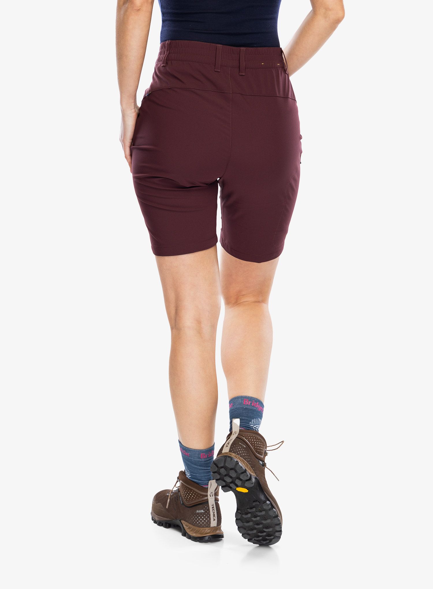 Ženske pohodniške kratke hlače Fjallraven Abisko Trail Stretch Shorts - port