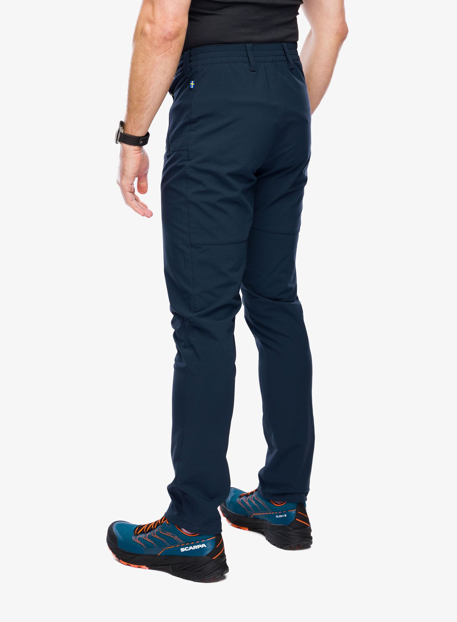 Pohodne hlače Fjallraven Abisko Trail Stretch Trousers - dark navy