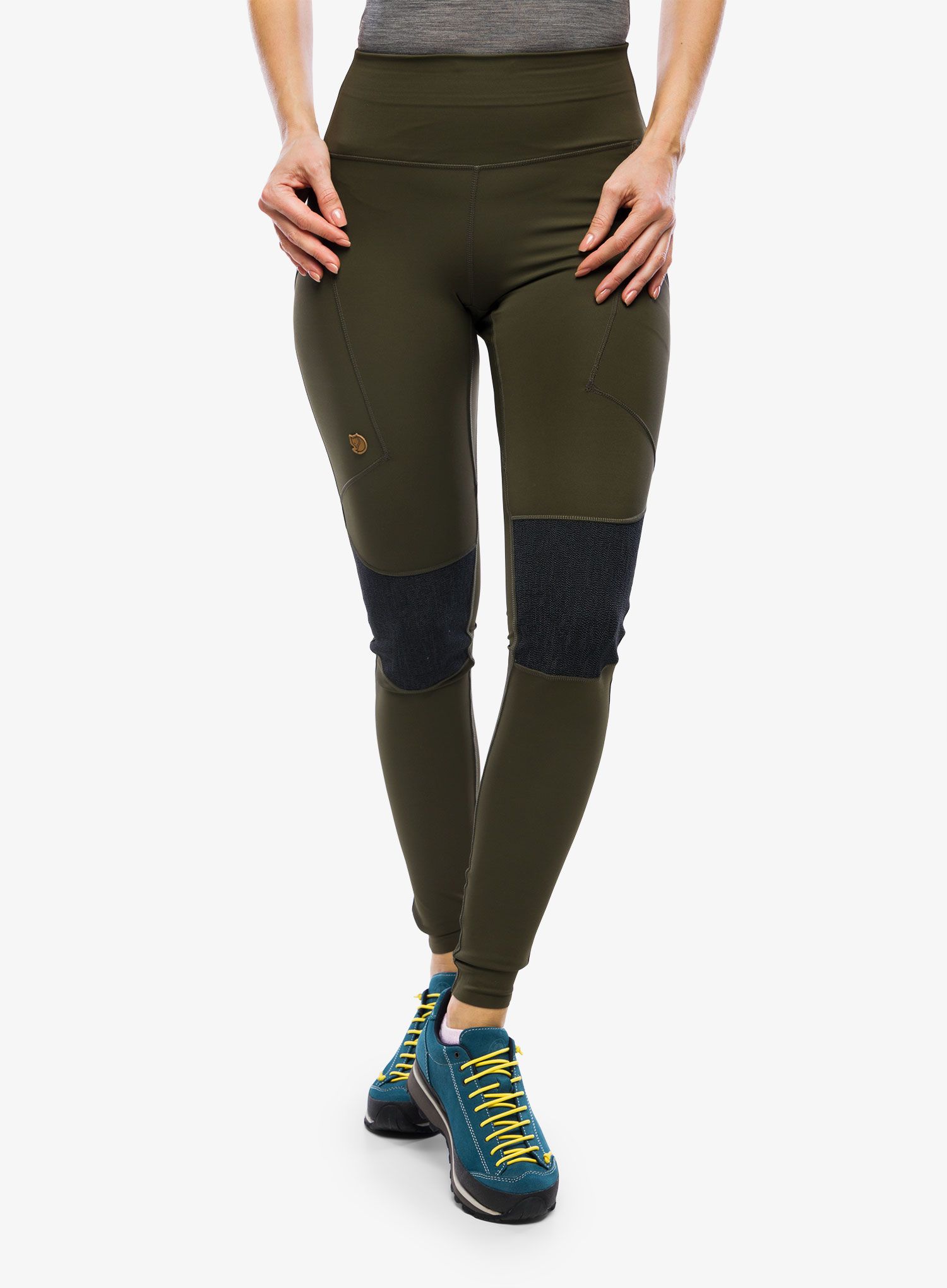 Ženske hlače Fjallraven Abisko Trekking Tights HD - deep forest
