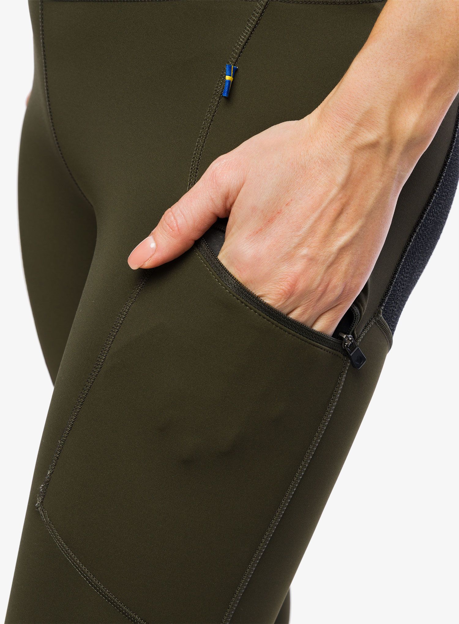 Ženske hlače Fjallraven Abisko Trekking Tights HD - deep forest