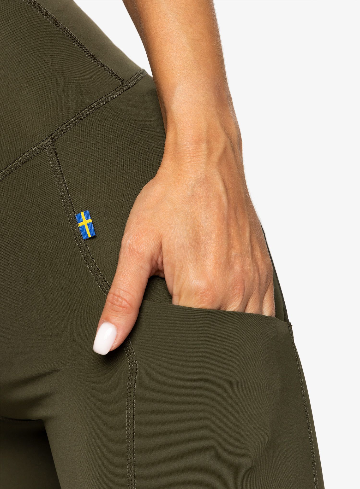 Ženske hlače Fjallraven Abisko Trekking Tights Pro - deep forest/iron grey