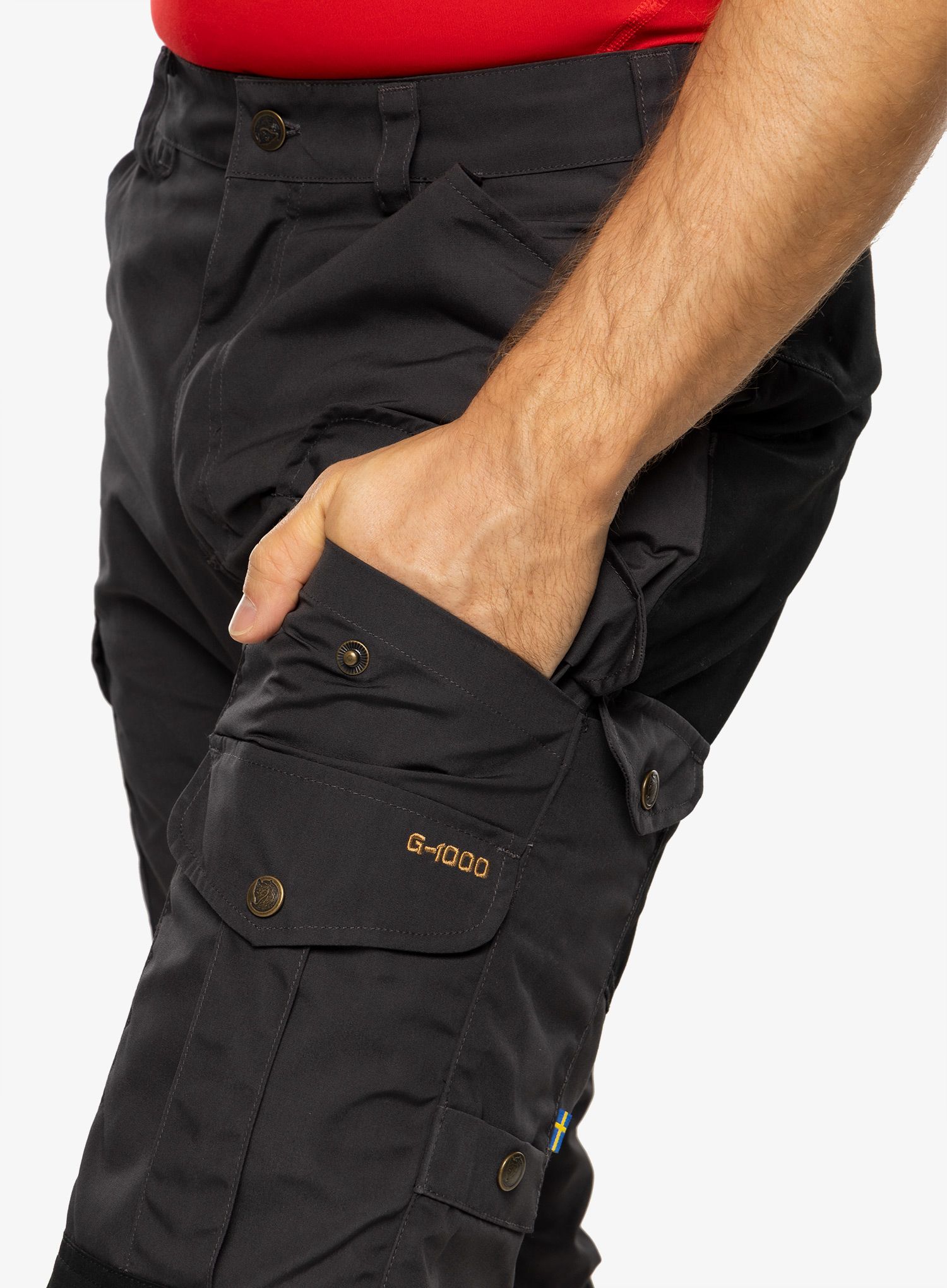 Pohodniške hlače Fjallraven Barents Pro Trousers M - dark grey/black
