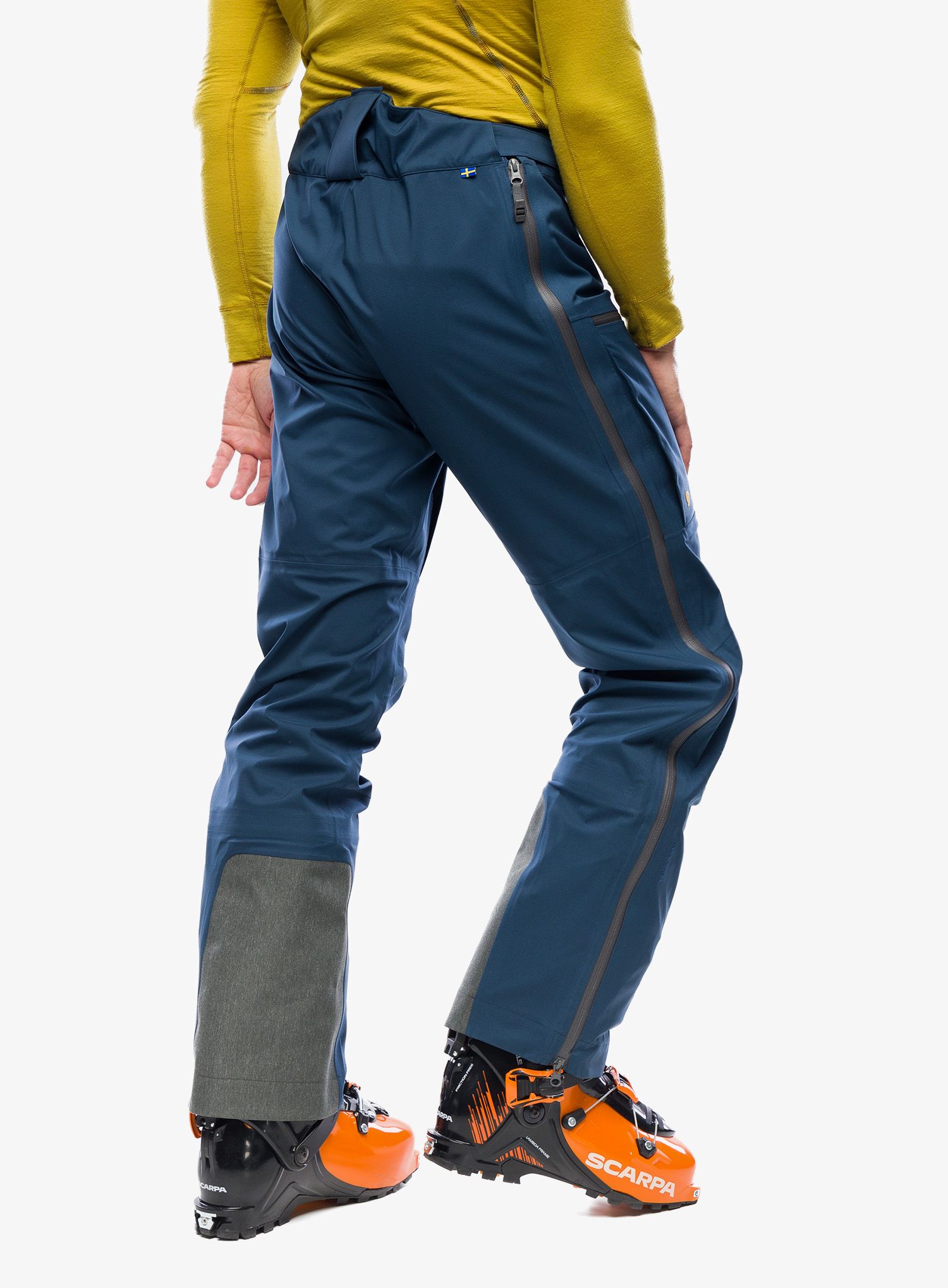 Hlače Fjallraven Bergtagen Eco-Shell Trousers - mountain blue