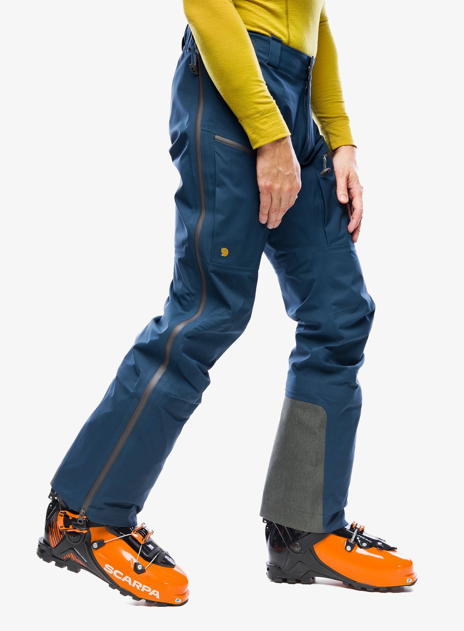 Hlače Fjallraven Bergtagen Eco-Shell Trousers - mountain blue