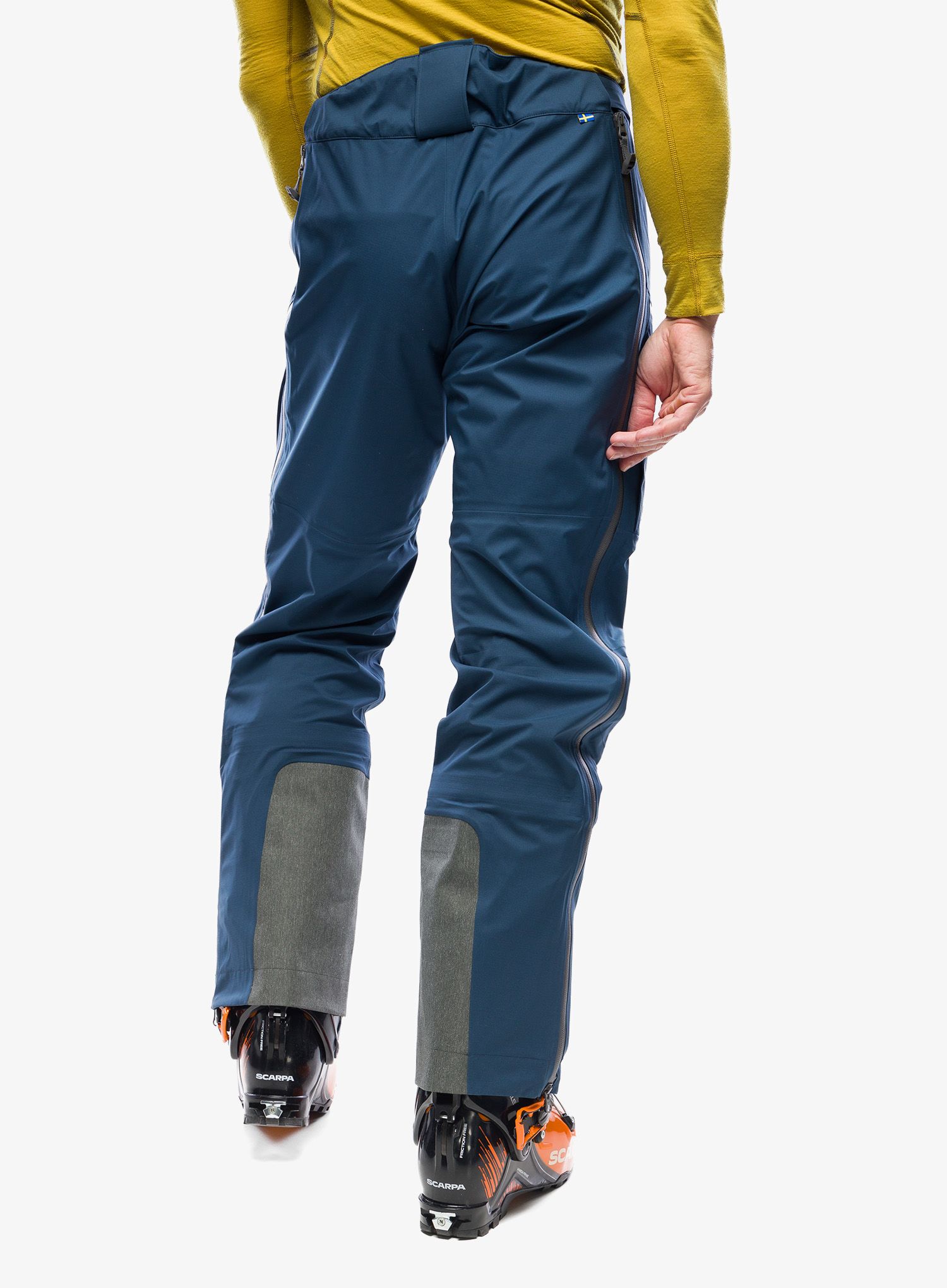 Hlače Fjallraven Bergtagen Eco-Shell Trousers - mountain blue