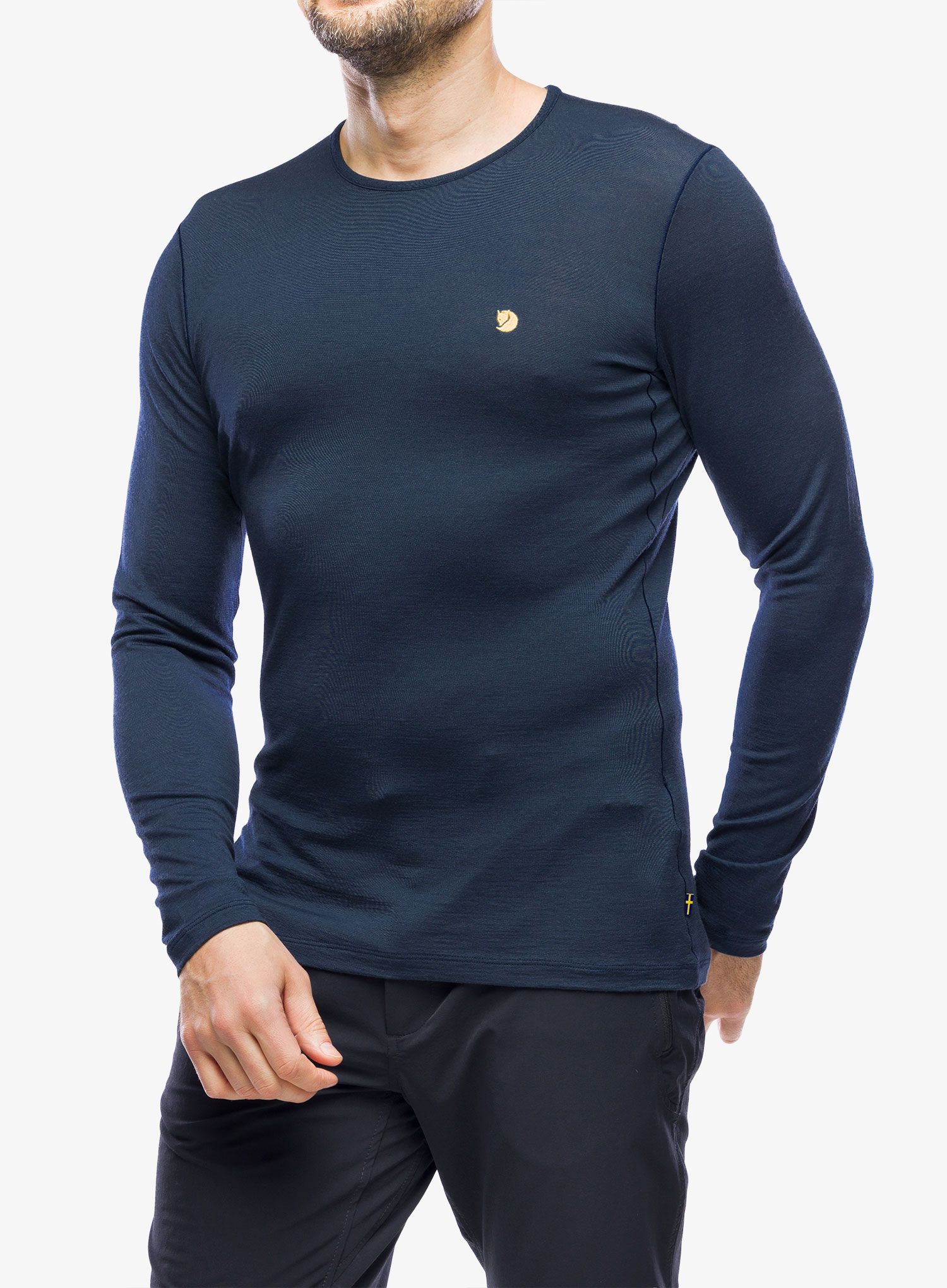 Termo flis jopa Fjallraven Bergtagen Thinwool LS - mountain blue