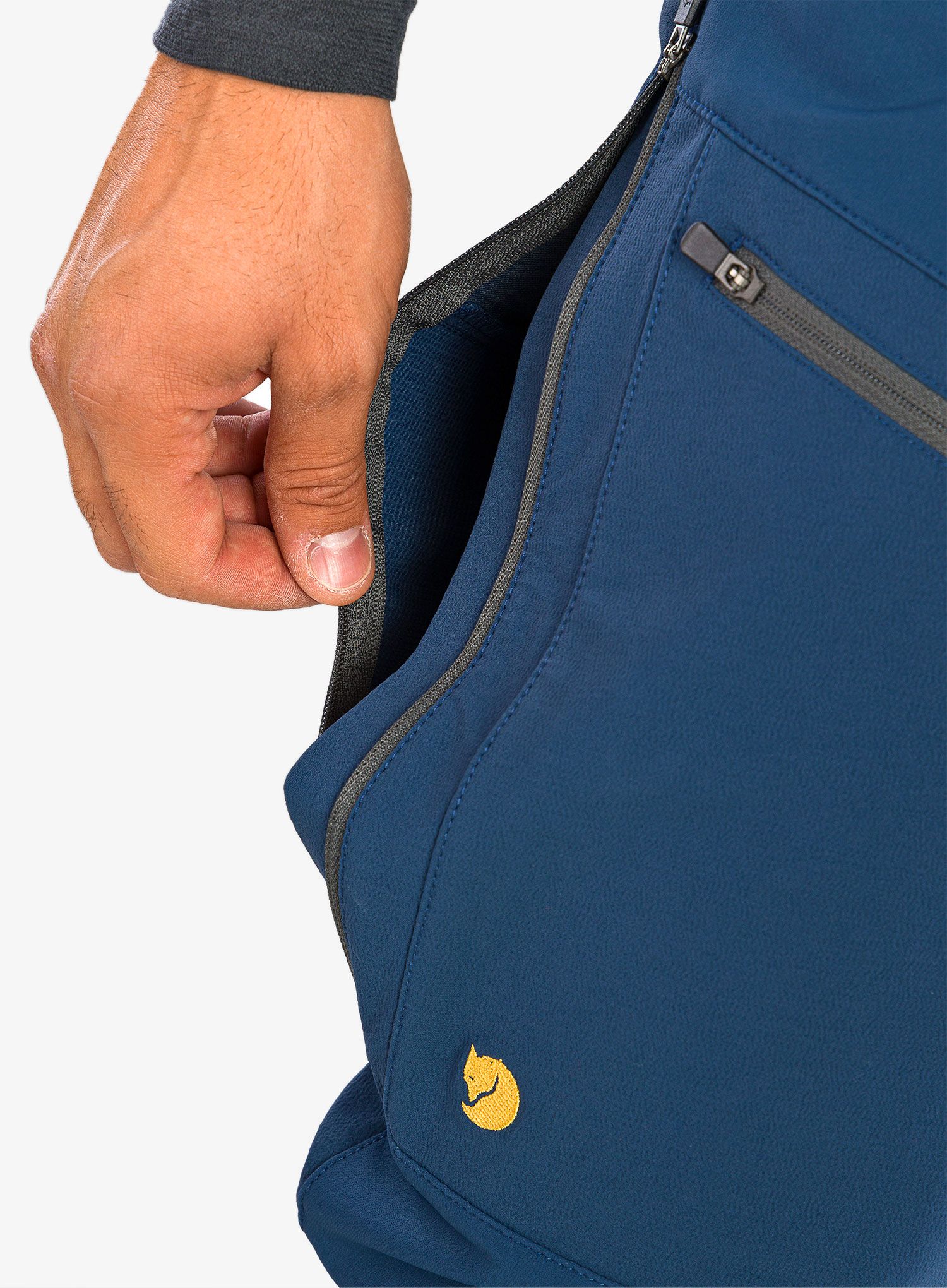 Softshell hlače Fjallraven Bergtagen Touring Trousers - mountain blue