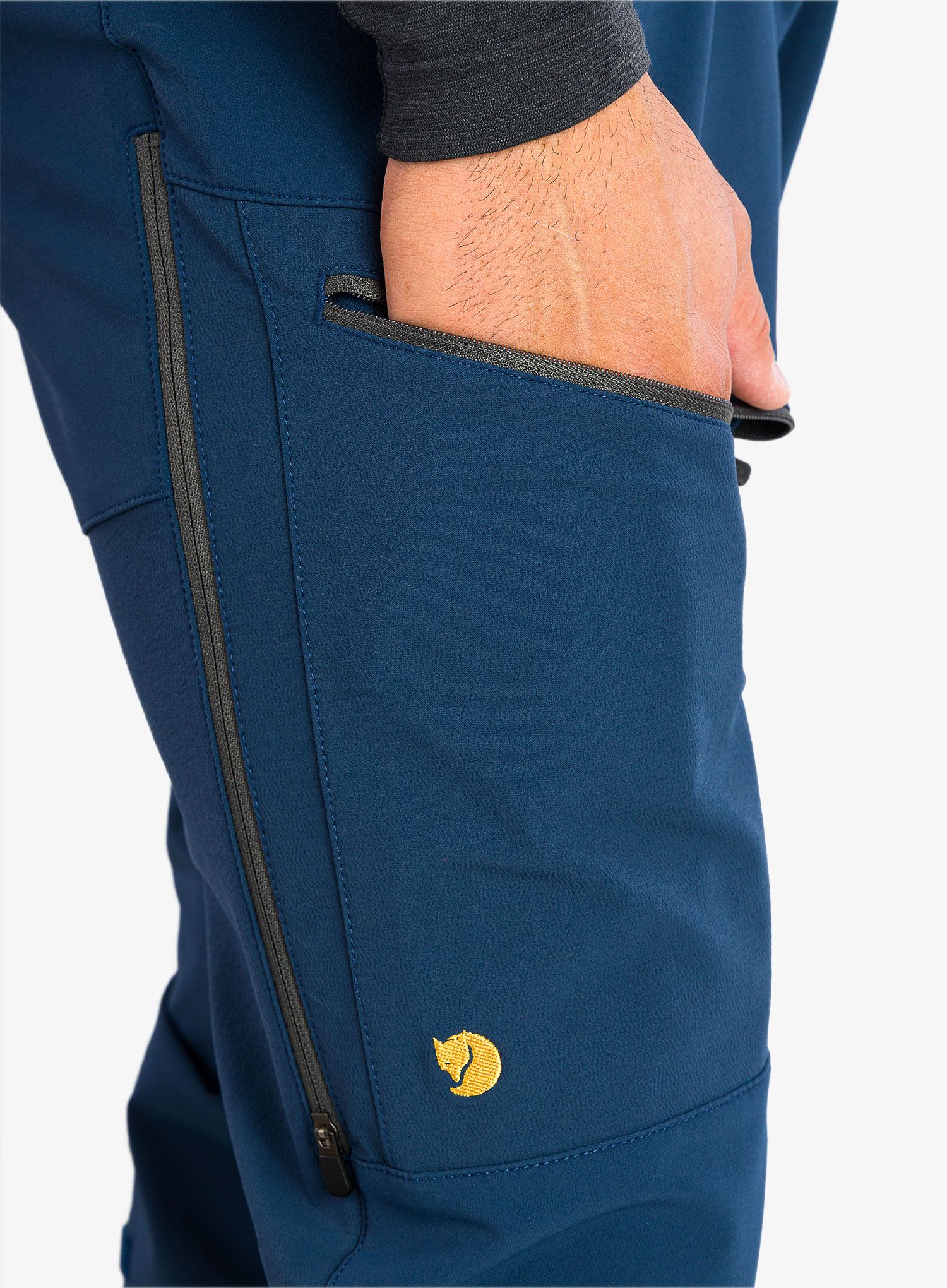 Softshell hlače Fjallraven Bergtagen Touring Trousers - mountain blue