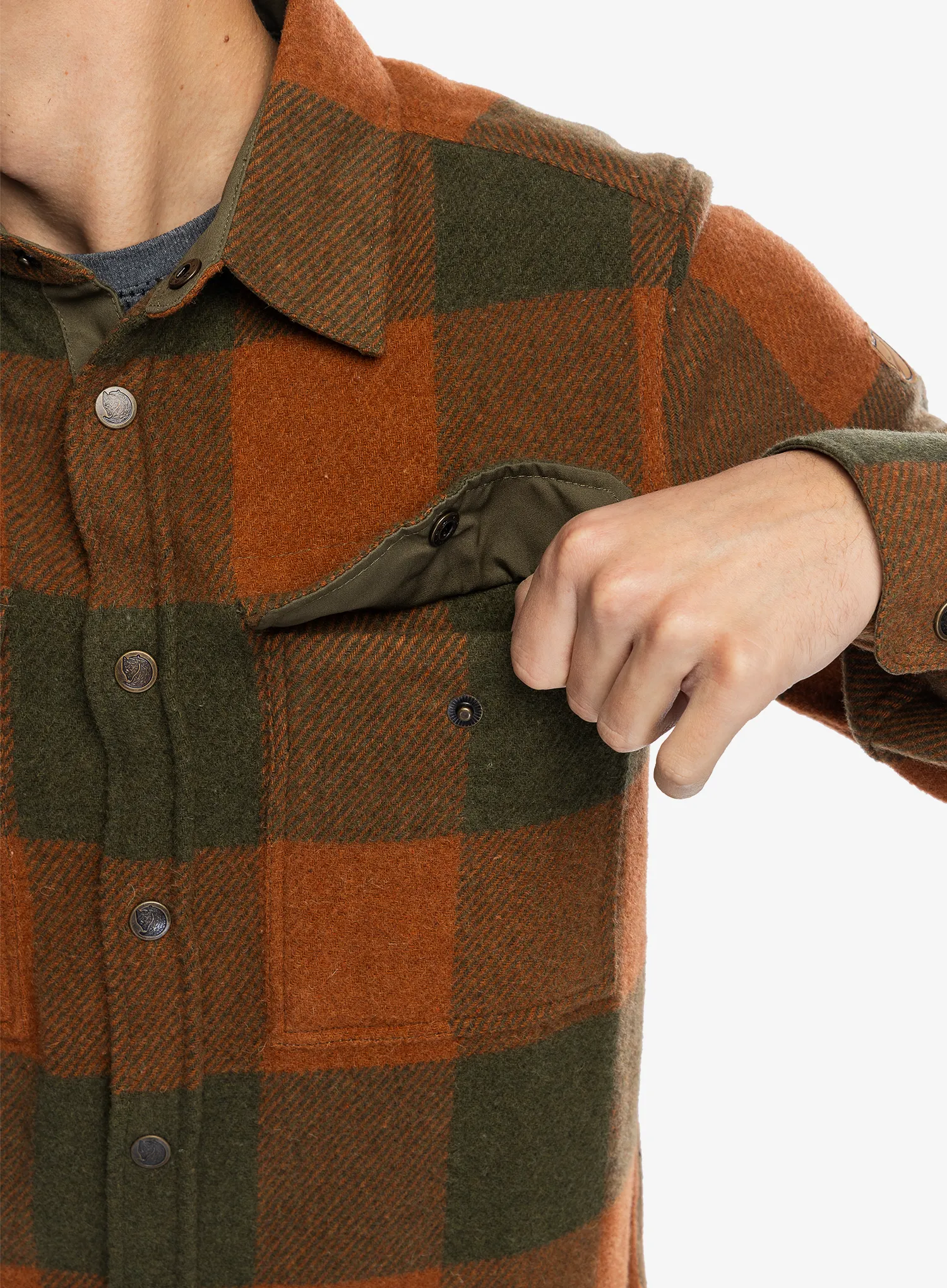 Pohodniška srajca Fjallraven Canada Shirt - autumn leaf/laurel green