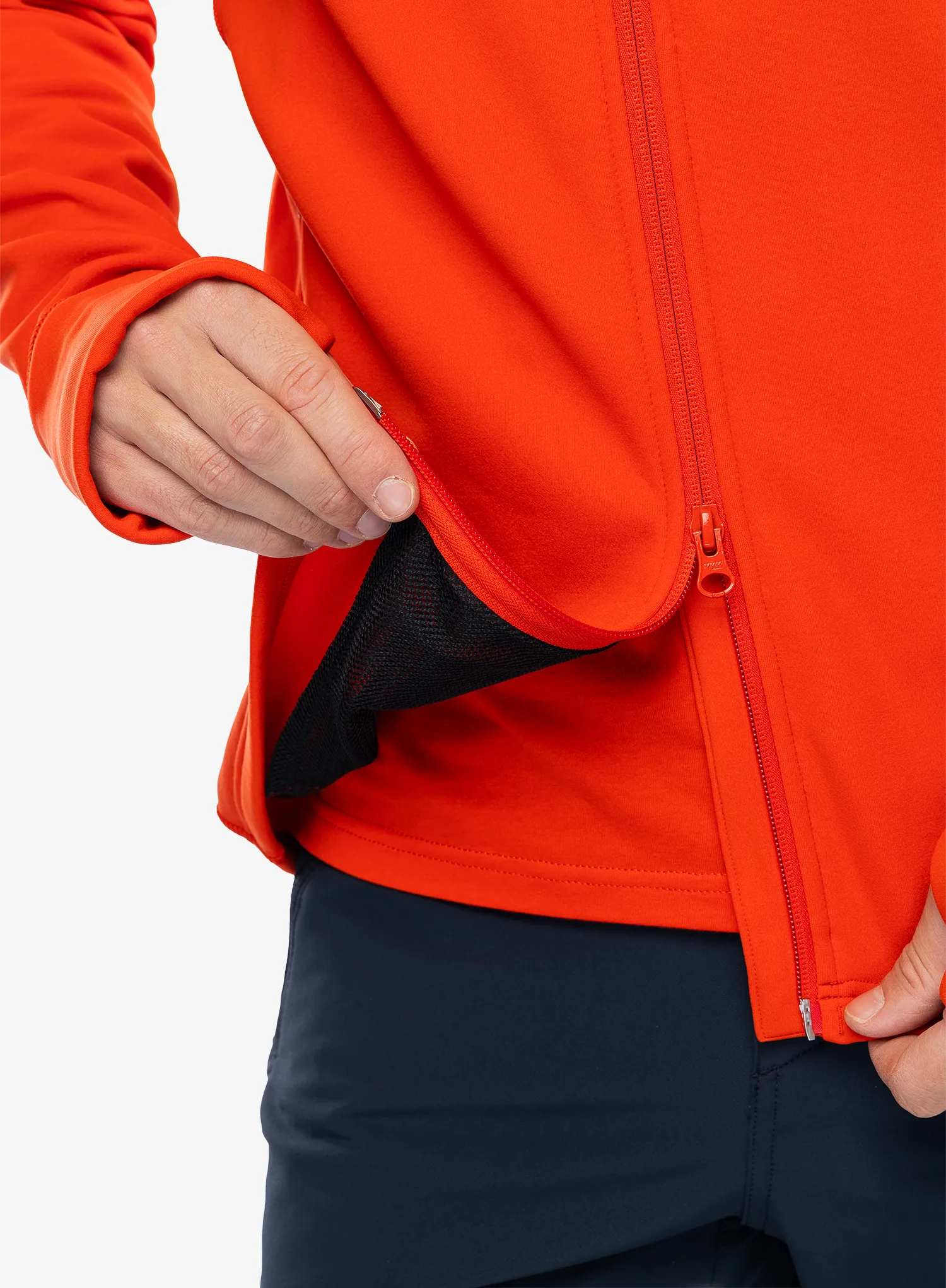 Flis Fjallraven Expedition Fleece Hoodie - flame orange