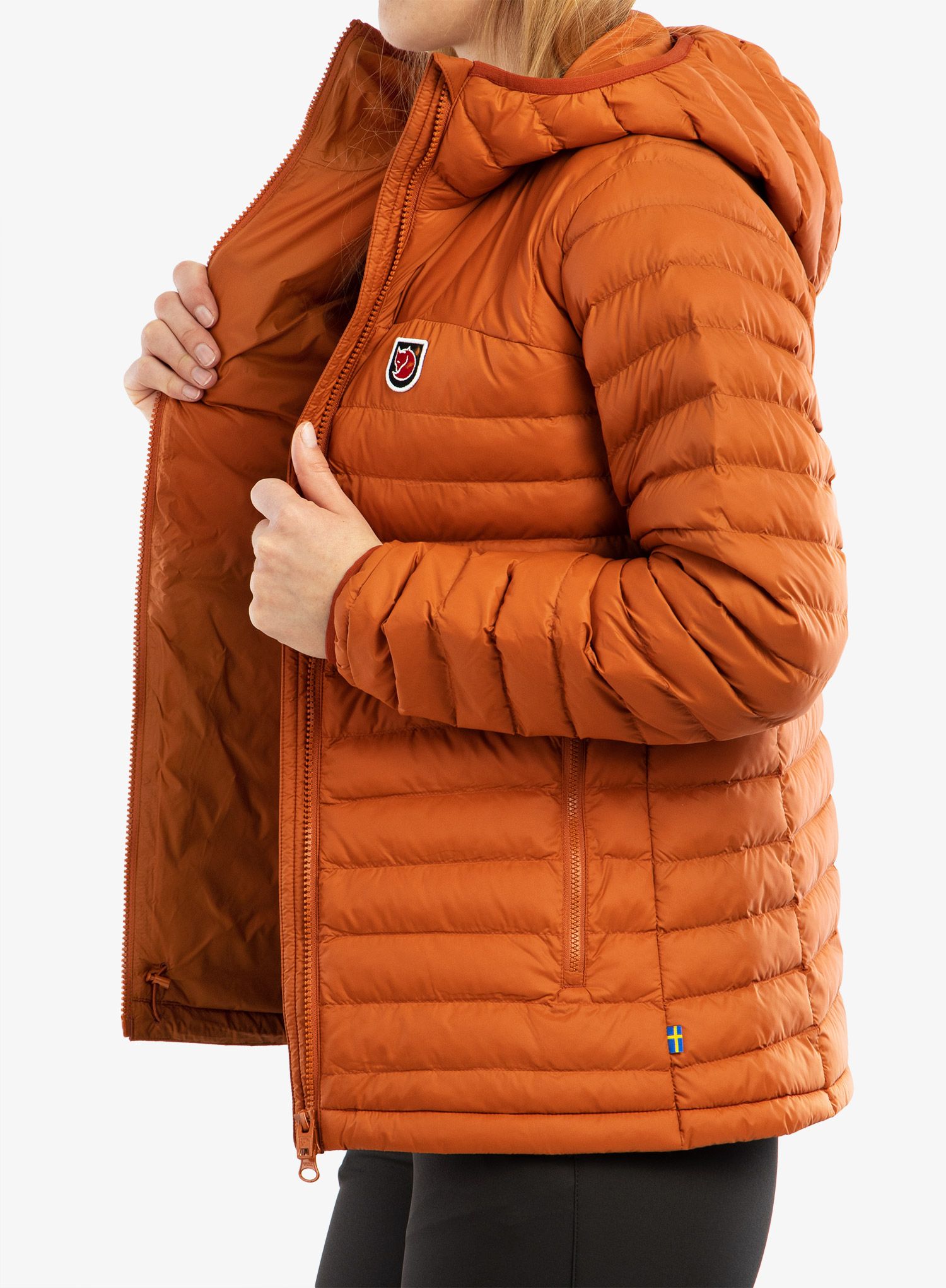 Sintetična jakna Fjallraven Expedition Latt Hoodie - terracotta brown