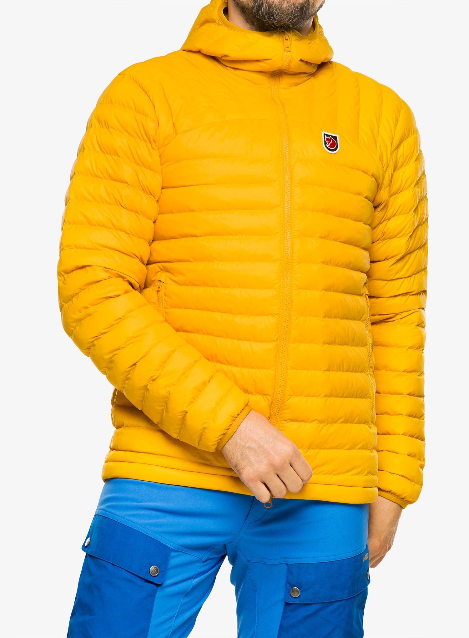 Sintetična jakna Fjallraven Expedition Latt Hoodie - mustard yellow